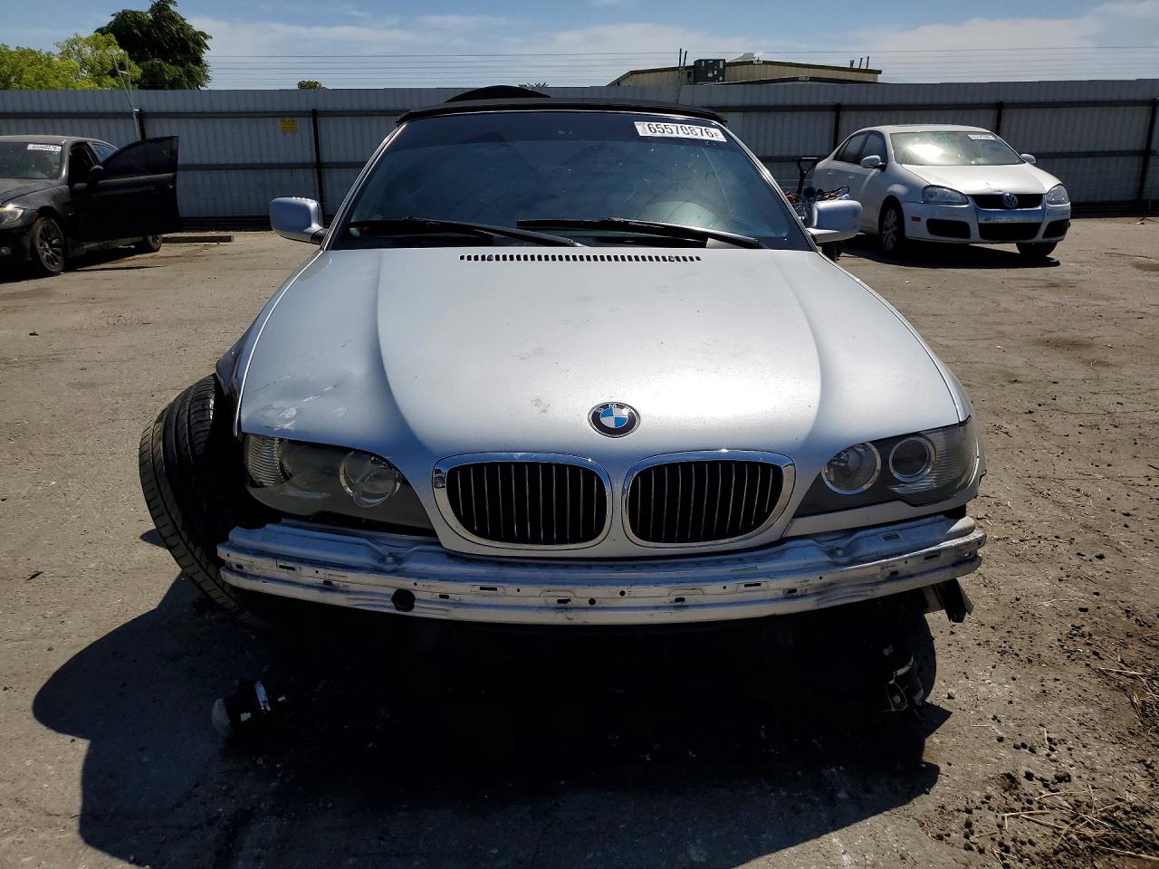 2004 Bmw 325 Ci Silver vin: WBABW33464PL28458