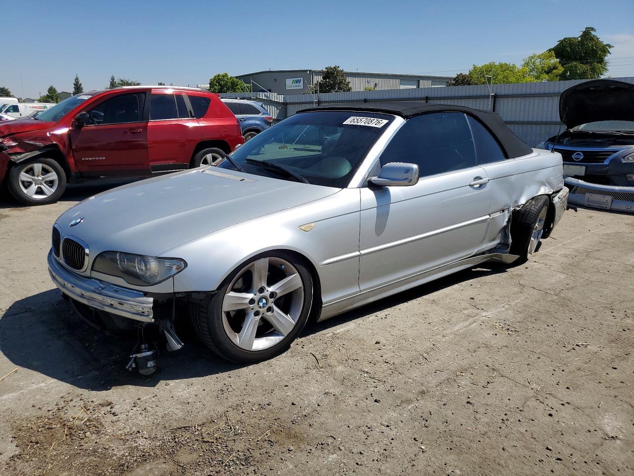 2004 Bmw 325 Ci Silver vin: WBABW33464PL28458