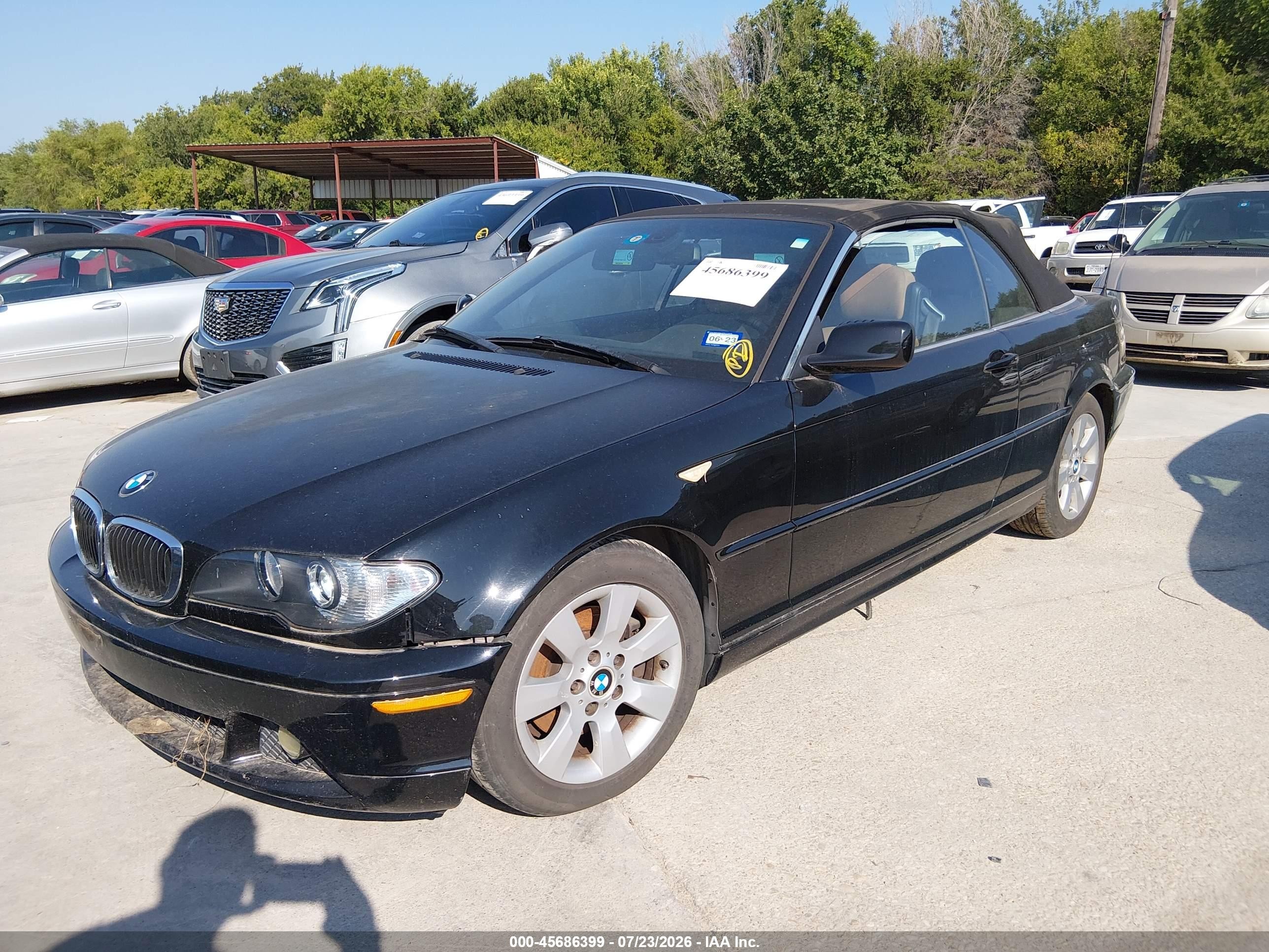 2005 Bmw 325ci   Black vin: WBABW33465PL38926