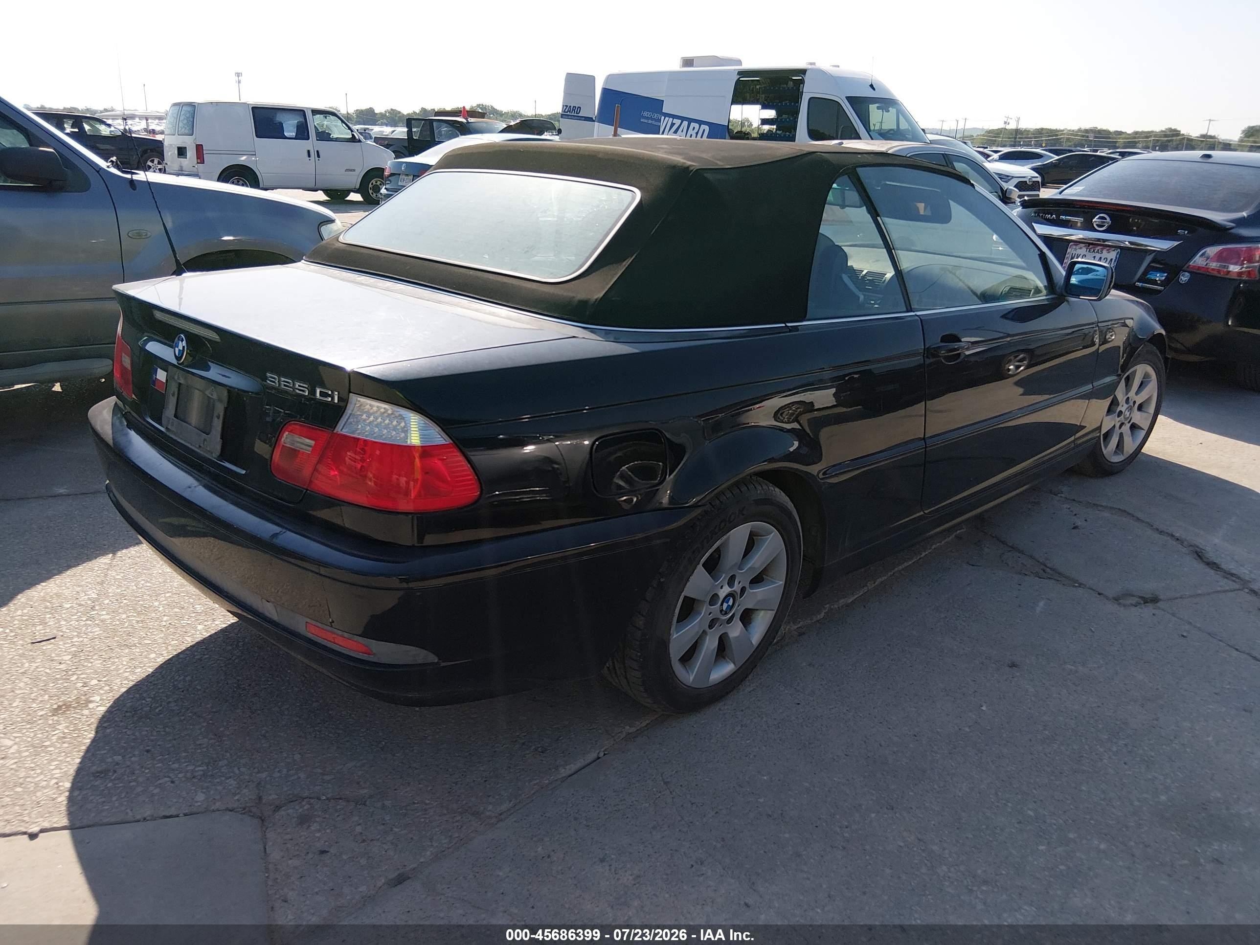 2005 Bmw 325ci   Black vin: WBABW33465PL38926