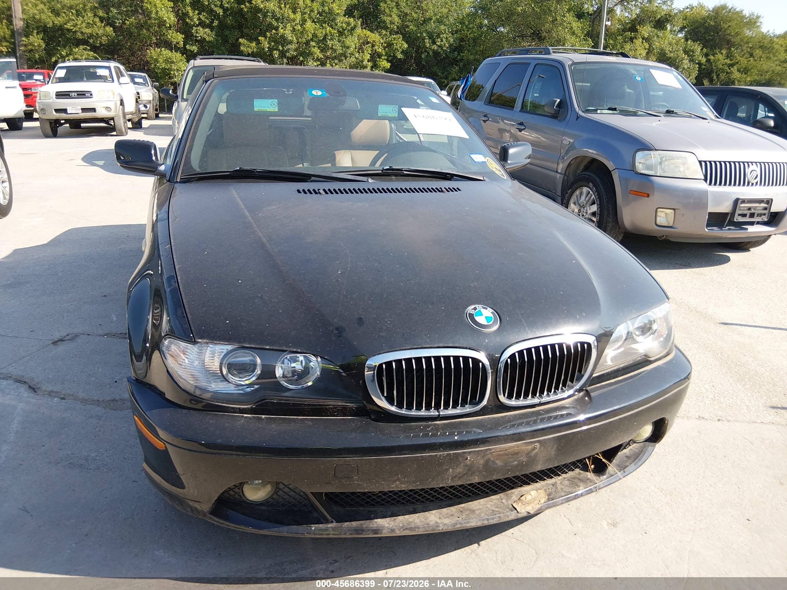 2005 Bmw 325ci   Black vin: WBABW33465PL38926
