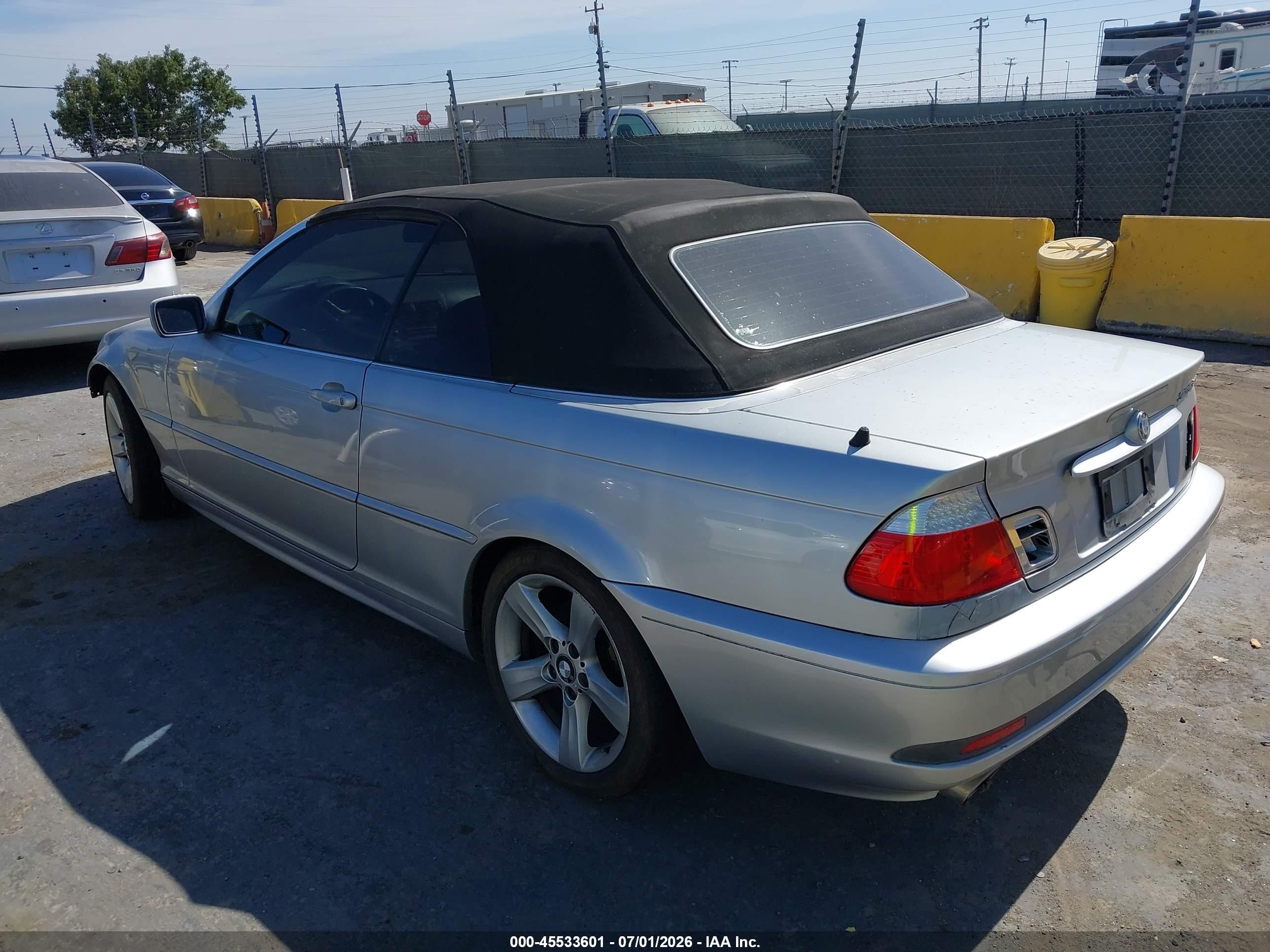 2005 Bmw 325ci   Silver vin: WBABW33475PL37509