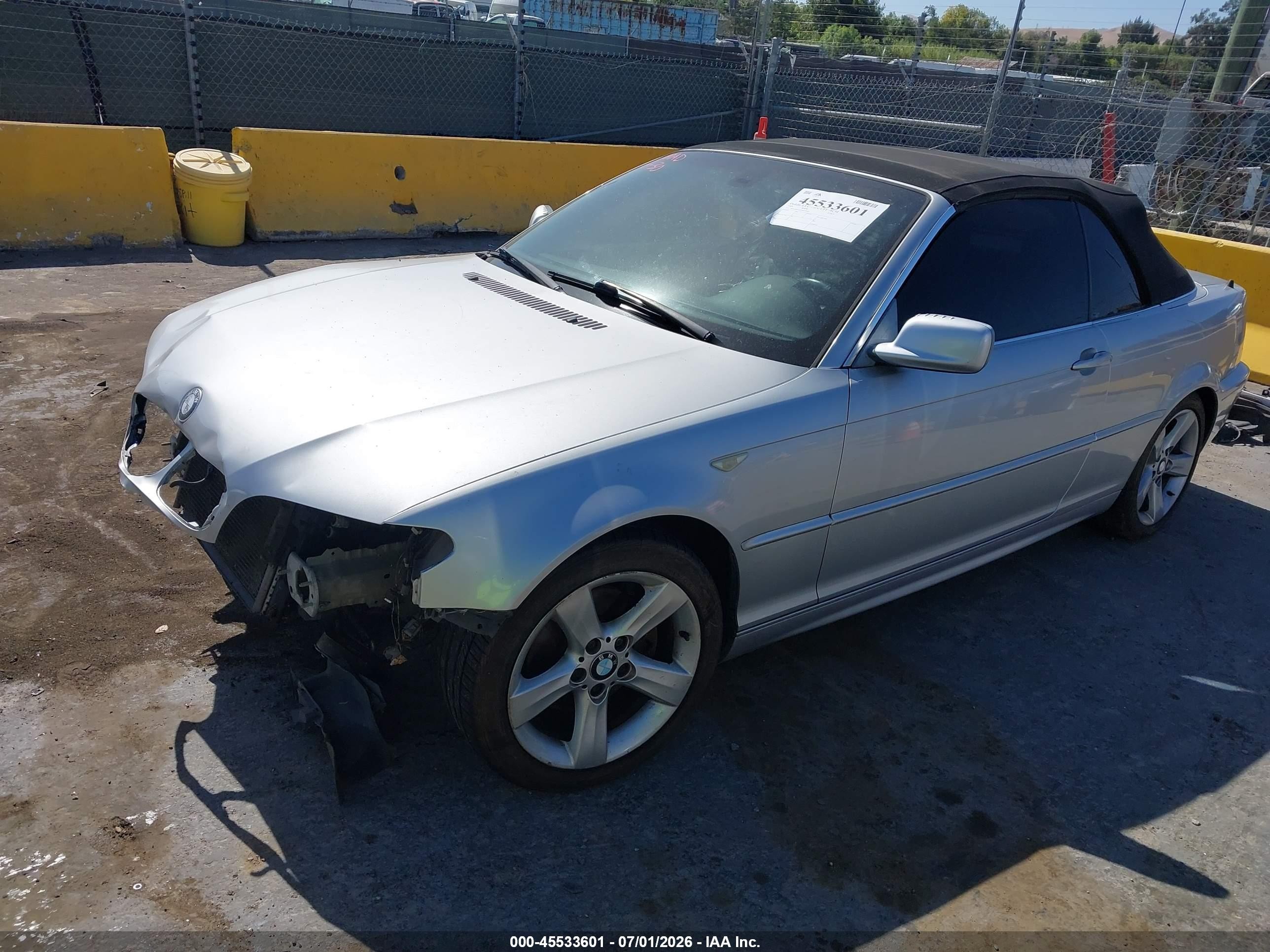 2005 Bmw 325ci   Silver vin: WBABW33475PL37509
