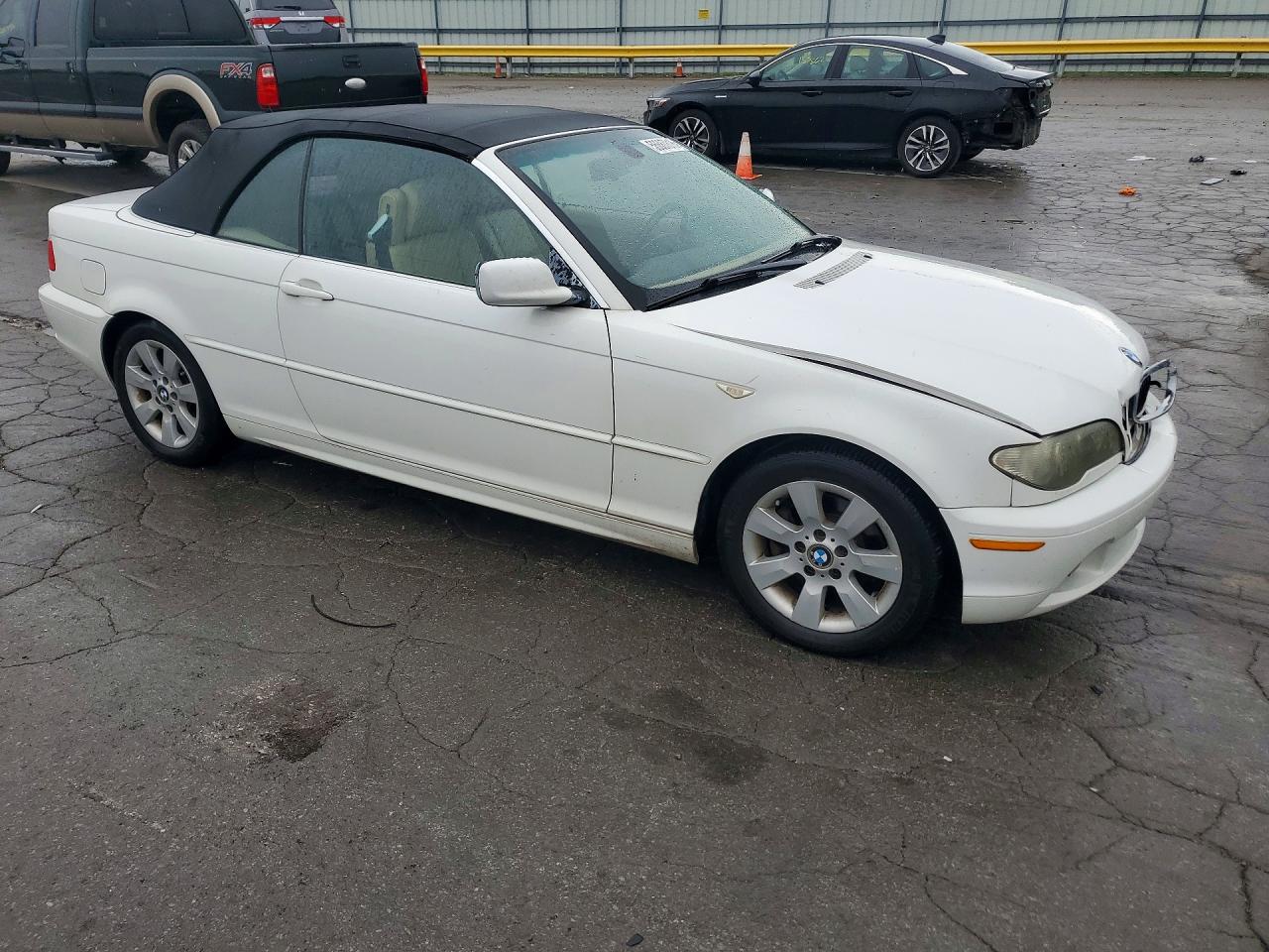 2005 Bmw 325 Ci White vin: WBABW33475PX83241