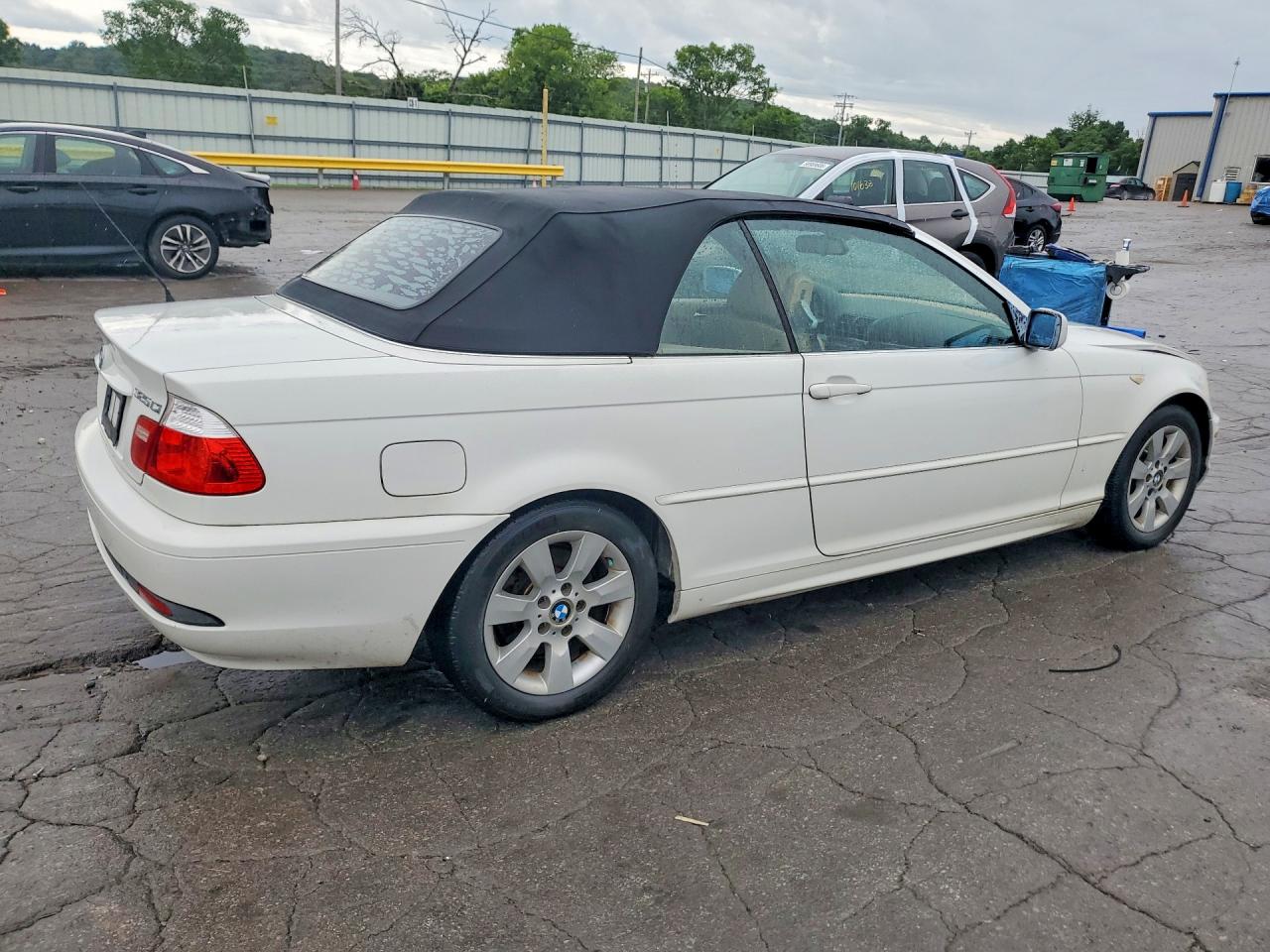 2005 Bmw 325 Ci White vin: WBABW33475PX83241