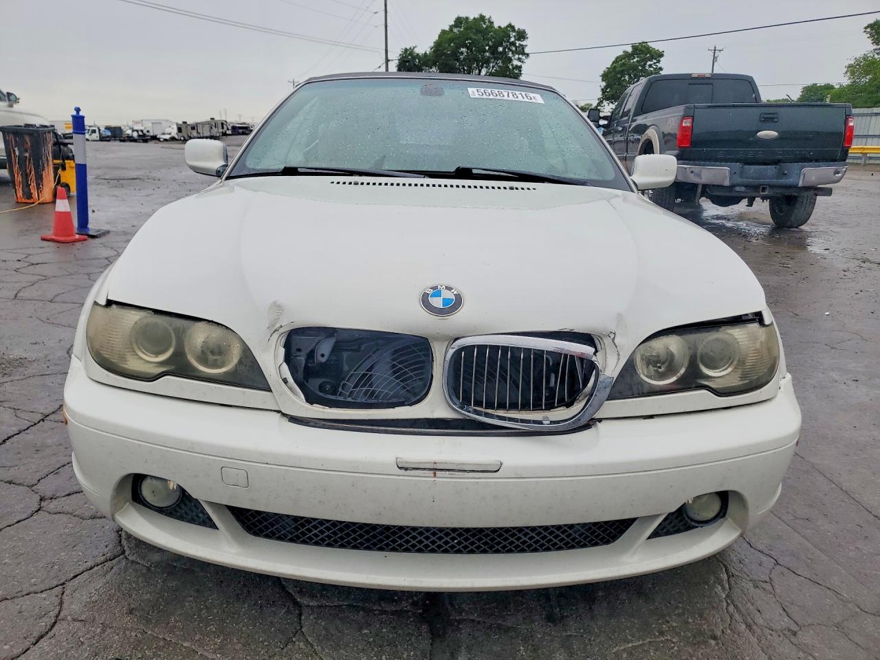 2005 Bmw 325 Ci White vin: WBABW33475PX83241