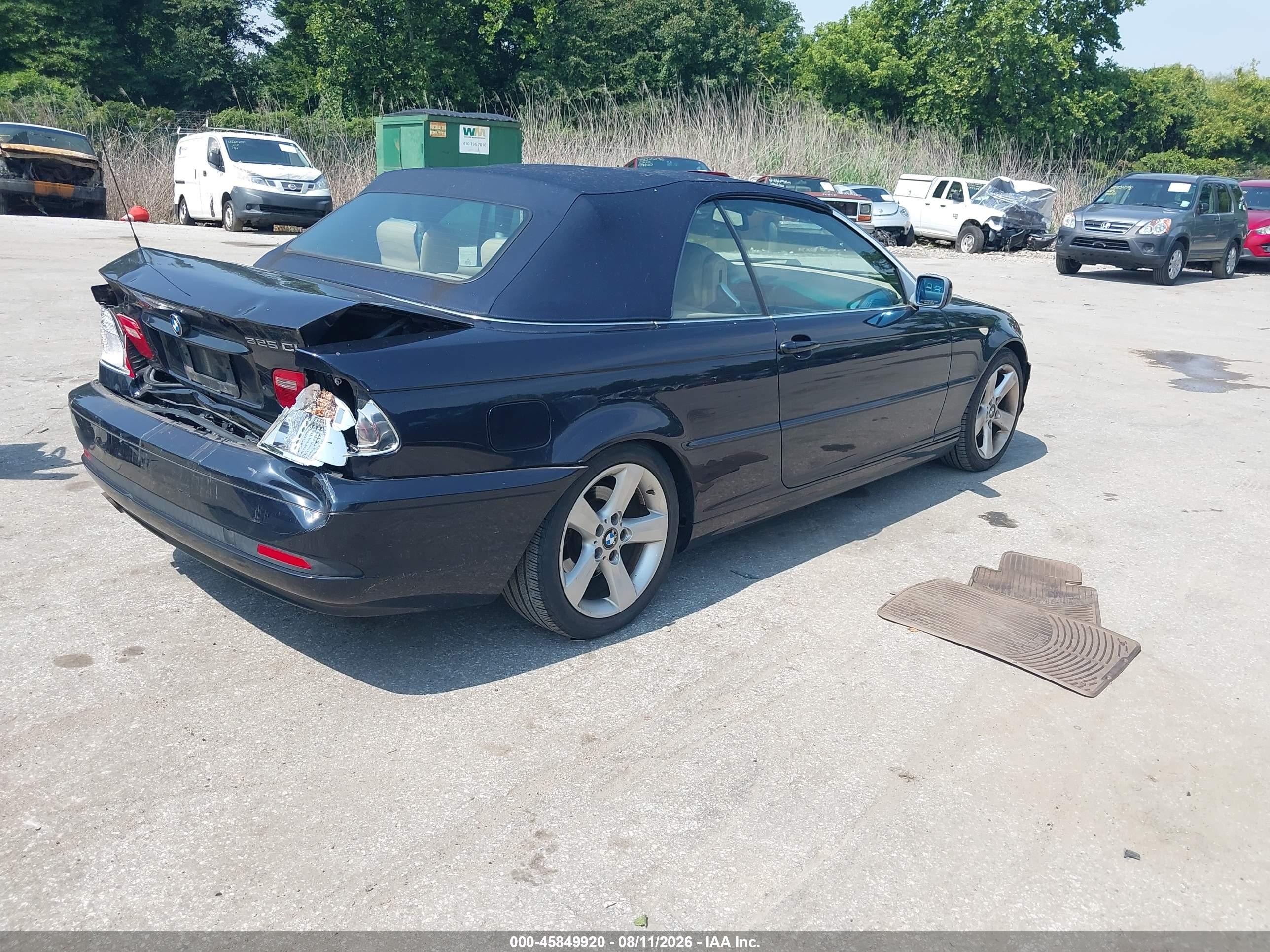 2006 Bmw 325ci   Black vin: WBABW33476PX83600