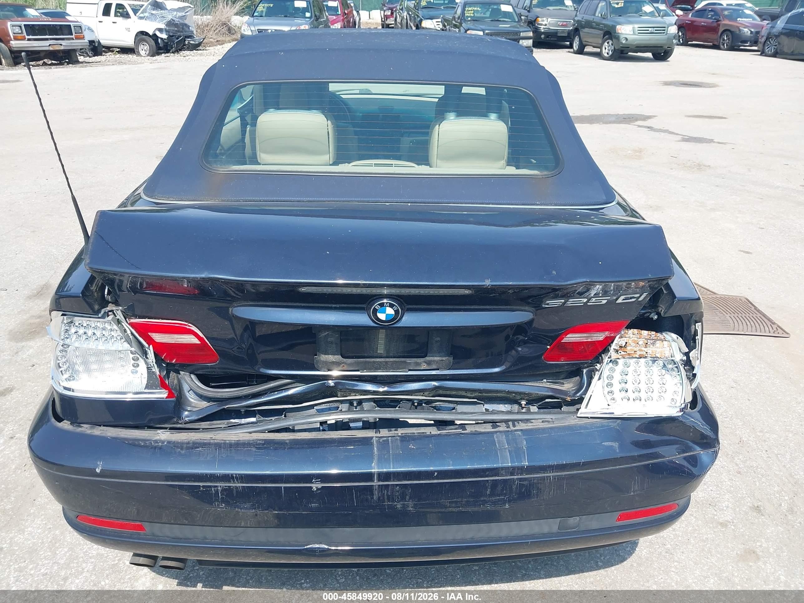 2006 Bmw 325ci   Black vin: WBABW33476PX83600