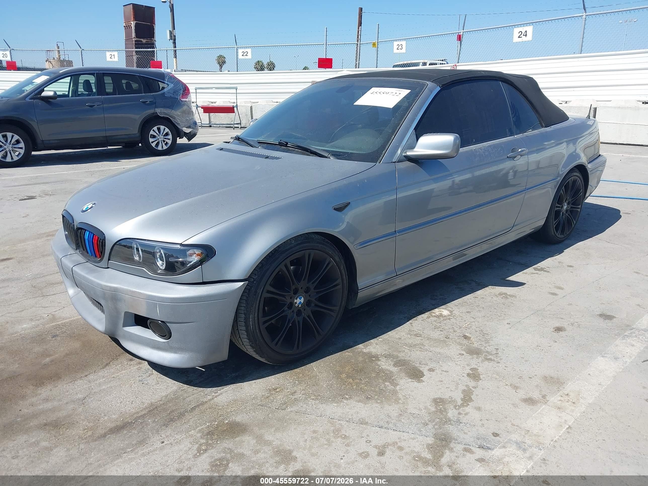 2004 Bmw 325ci Silver vin: WBABW33484PL31863