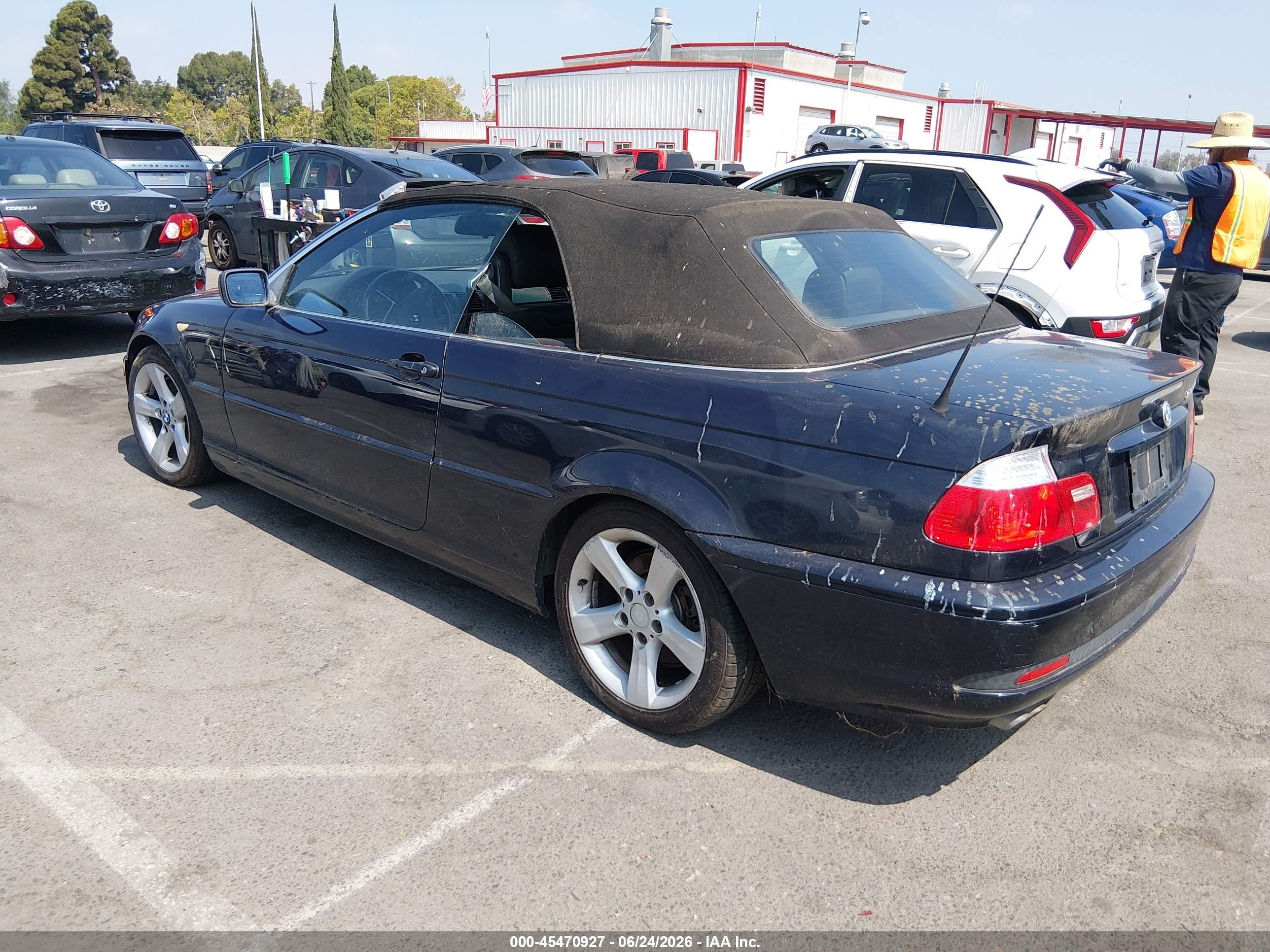 2006 Bmw 325ci   Dark Blue vin: WBABW33486PX87588