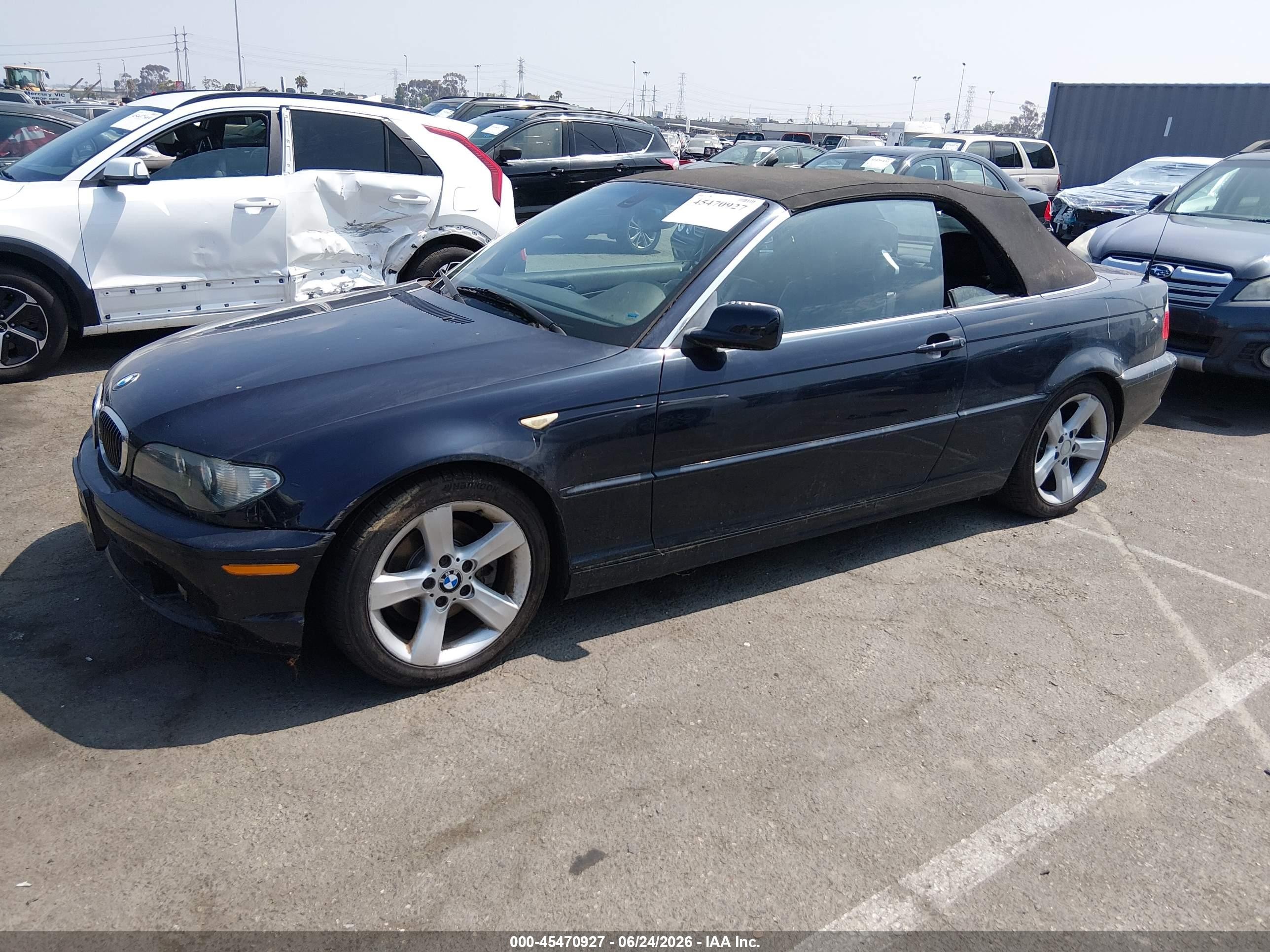 2006 Bmw 325ci   Dark Blue vin: WBABW33486PX87588