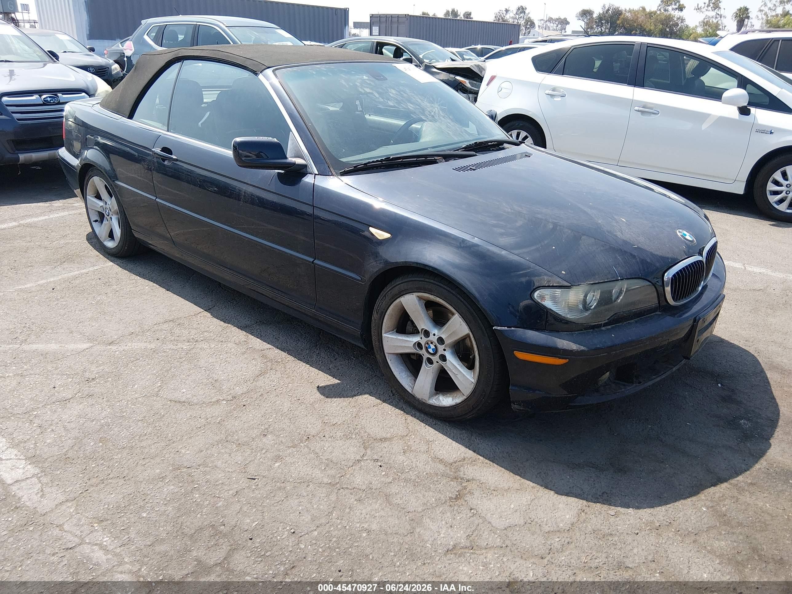 2006 Bmw 325ci   Dark Blue vin: WBABW33486PX87588