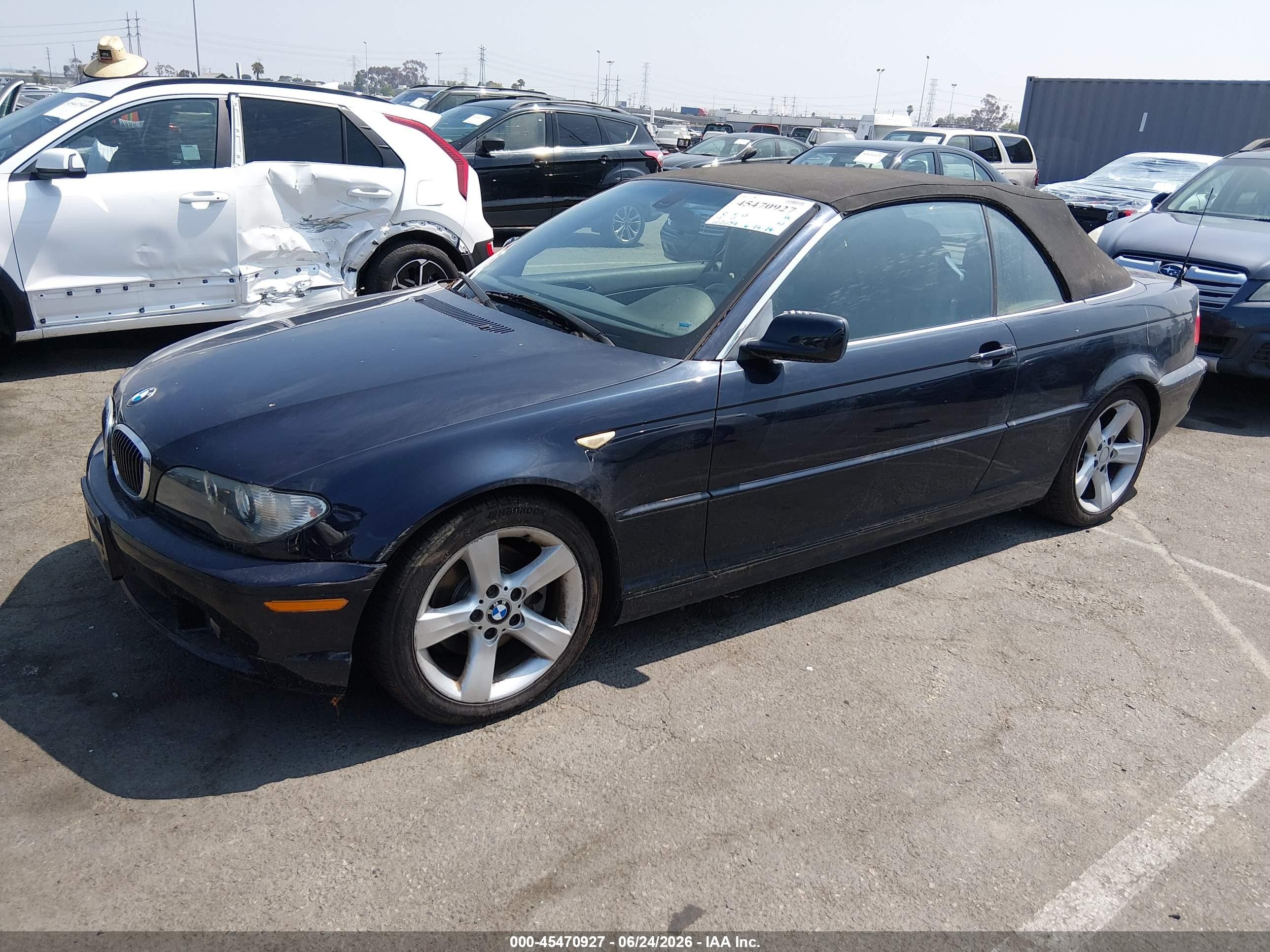 2006 Bmw 325ci   Dark Blue vin: WBABW33486PX87588
