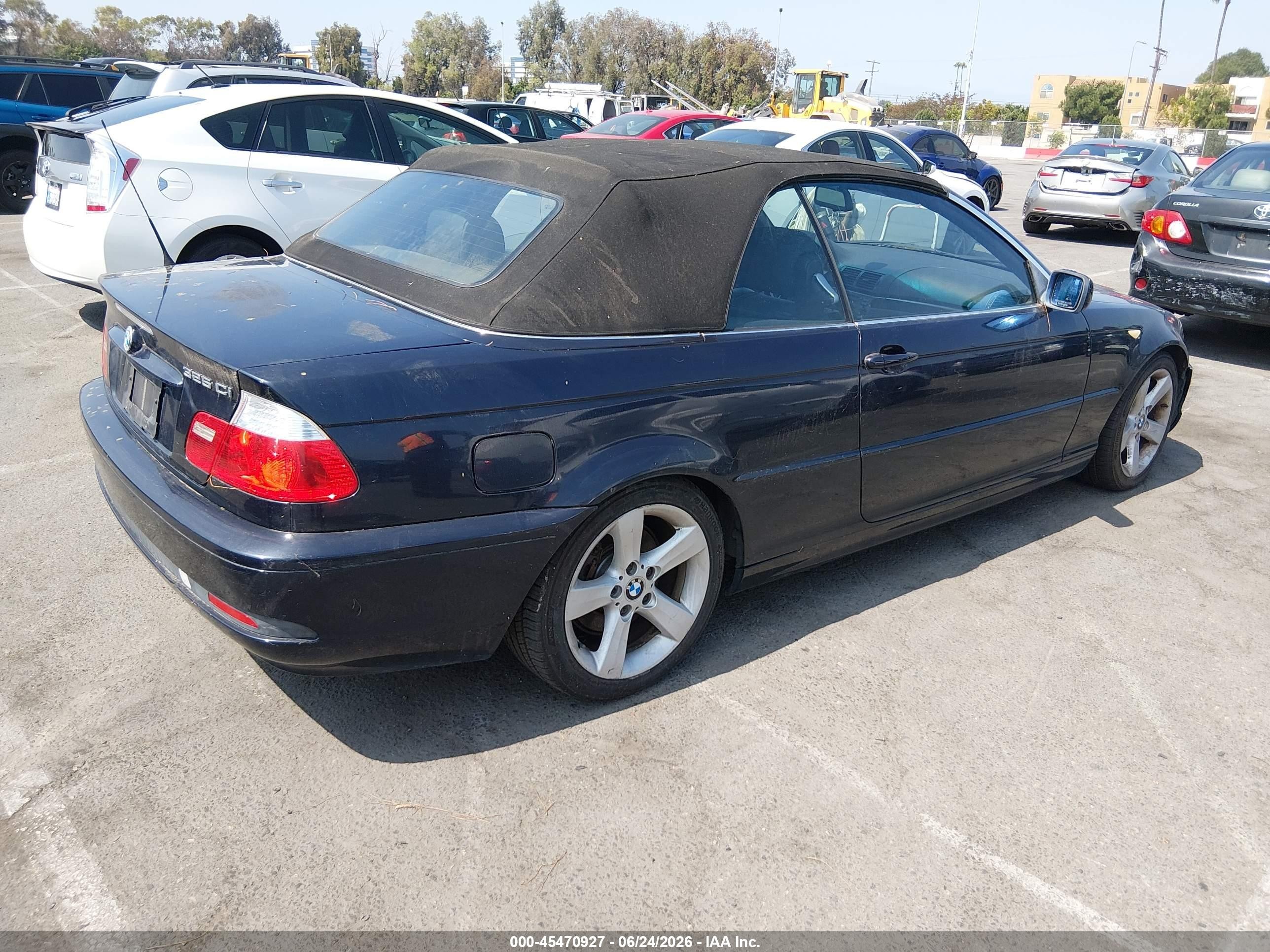 2006 Bmw 325ci   Dark Blue vin: WBABW33486PX87588