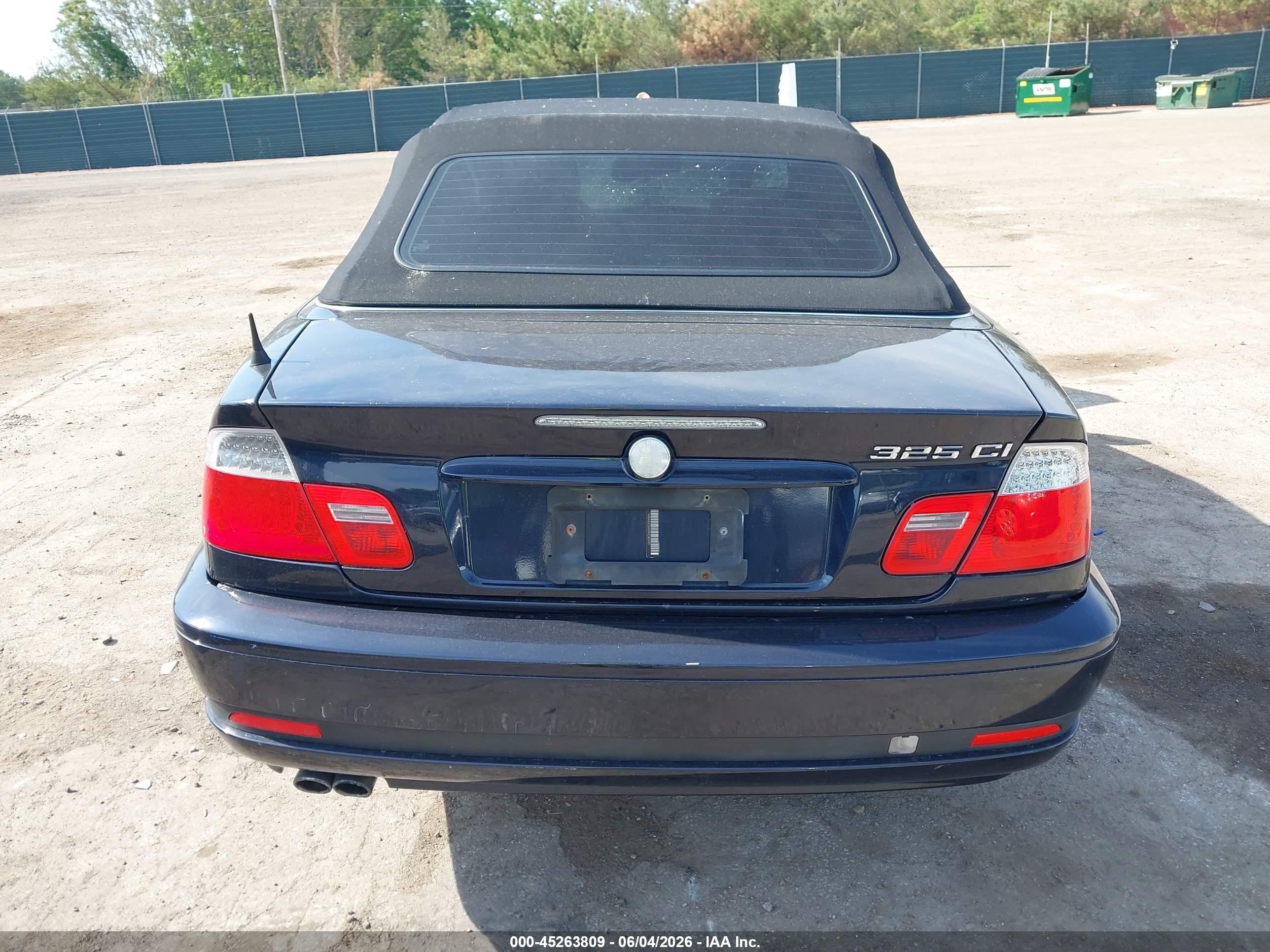 2006 Bmw 325ci   Blue vin: WBABW334X6PX86426