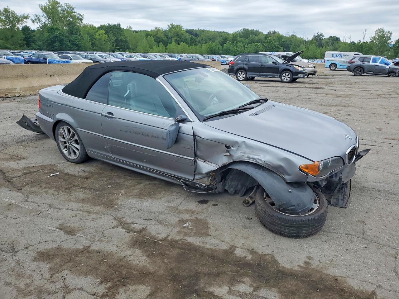 2004 Bmw 330 Ci Silver vin: WBABW53424PL40019