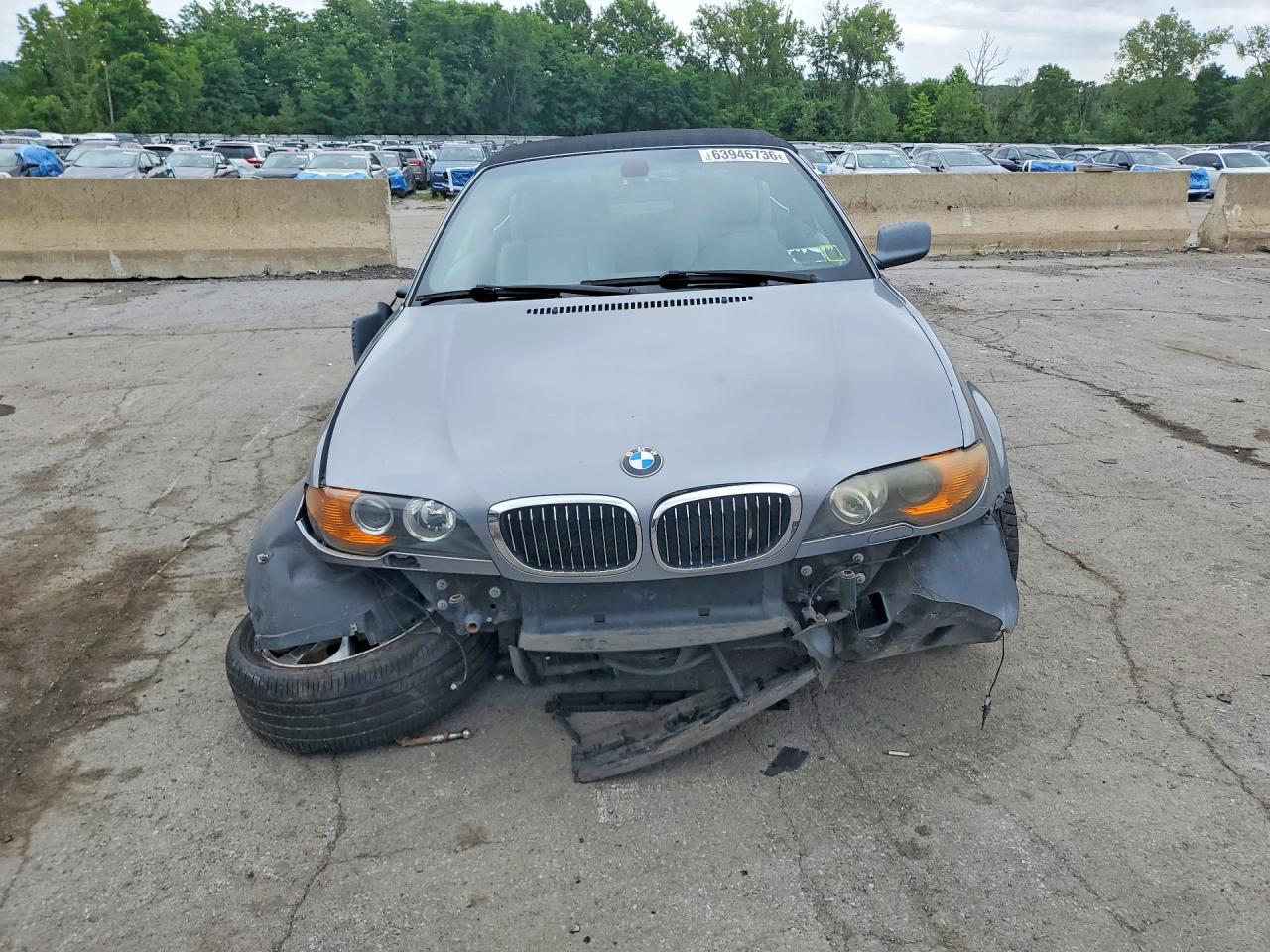 2004 Bmw 330 Ci Silver vin: WBABW53424PL40019