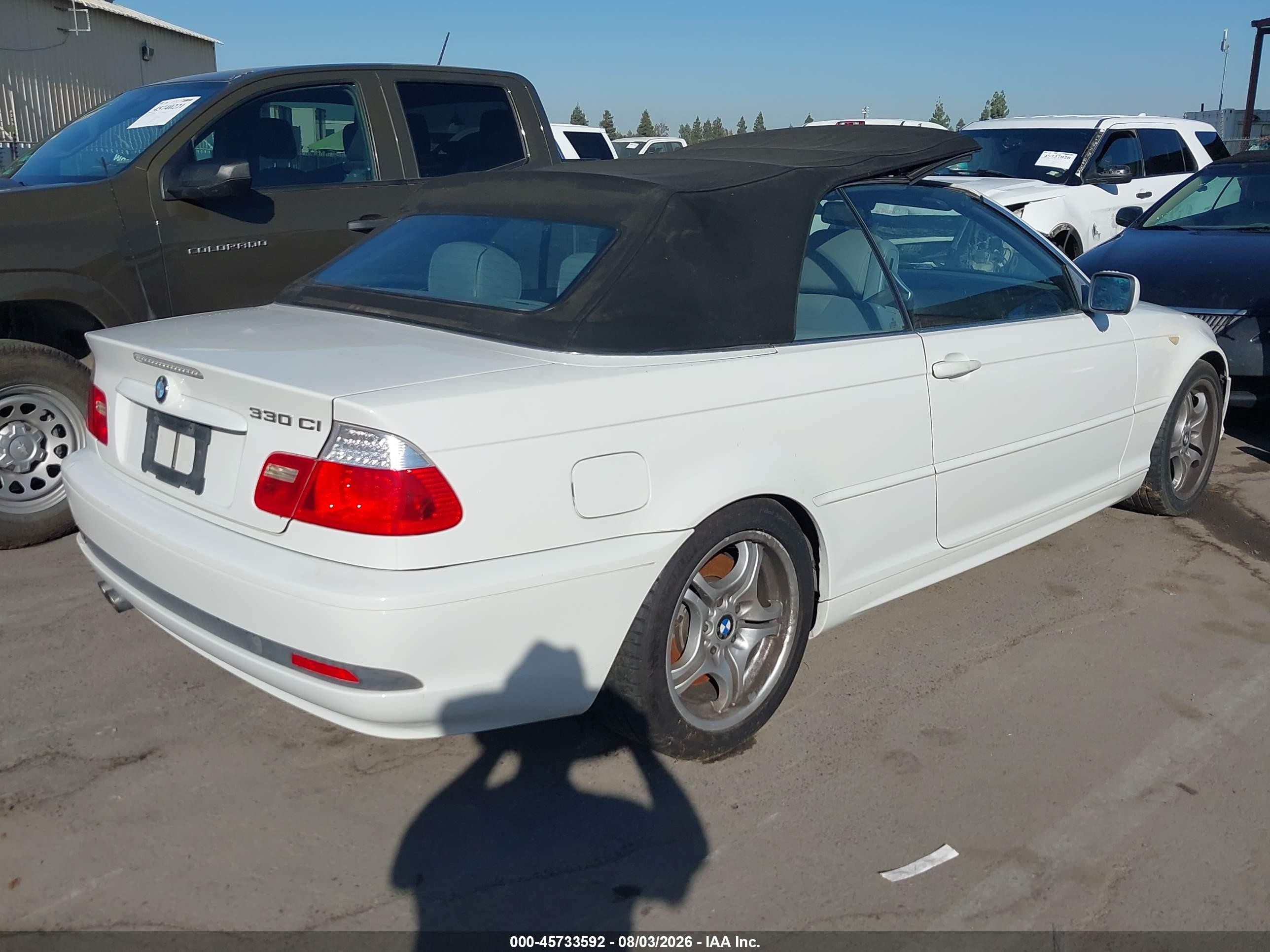 2004 Bmw 330ci   White vin: WBABW53424PL47164