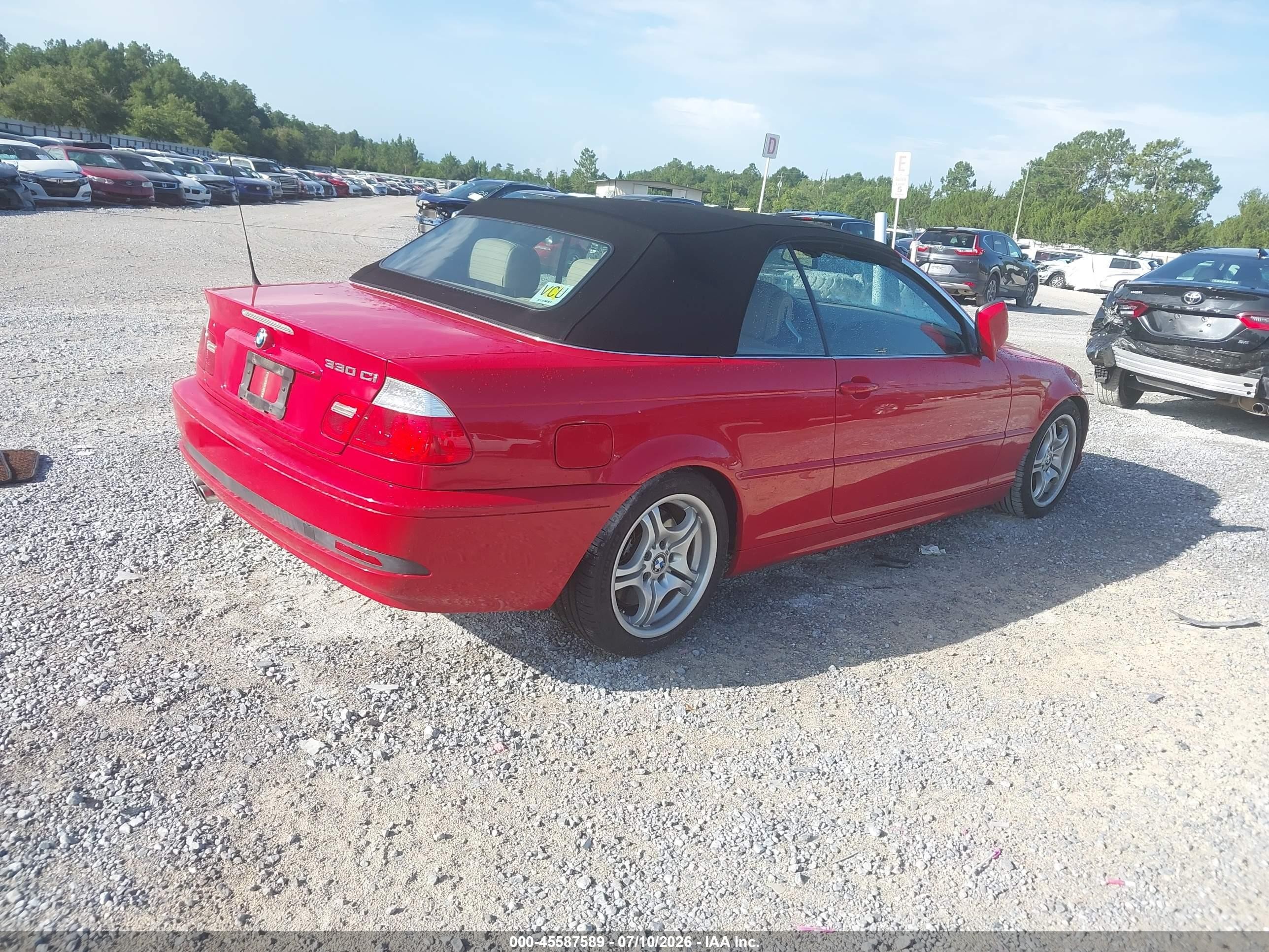 2004 Bmw 330ci   Red vin: WBABW53444PL40376