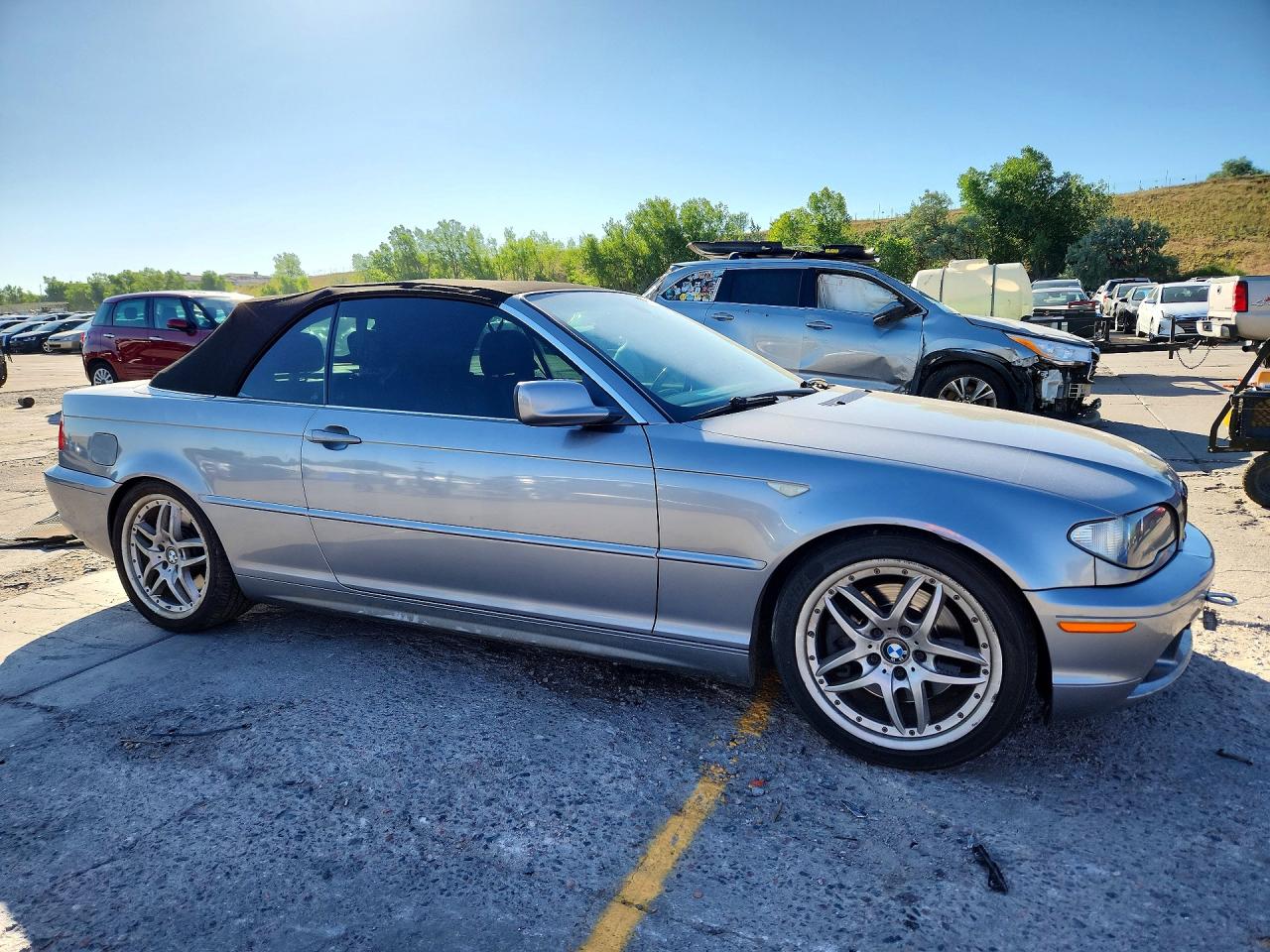 2004 Bmw 330 Ci Silver vin: WBABW53444PL43990