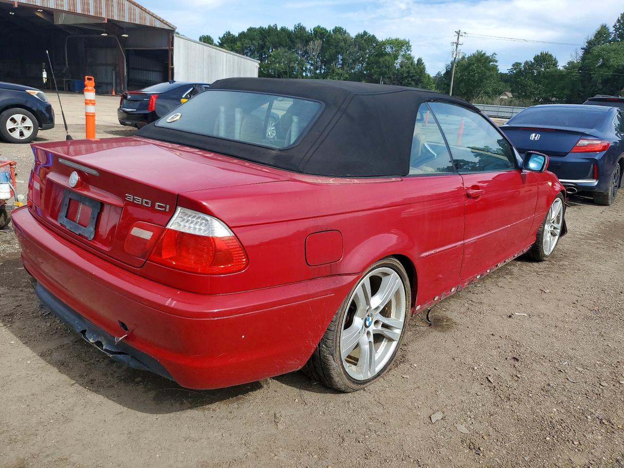 2004 Bmw 330 Ci Red vin: WBABW53444PL47019