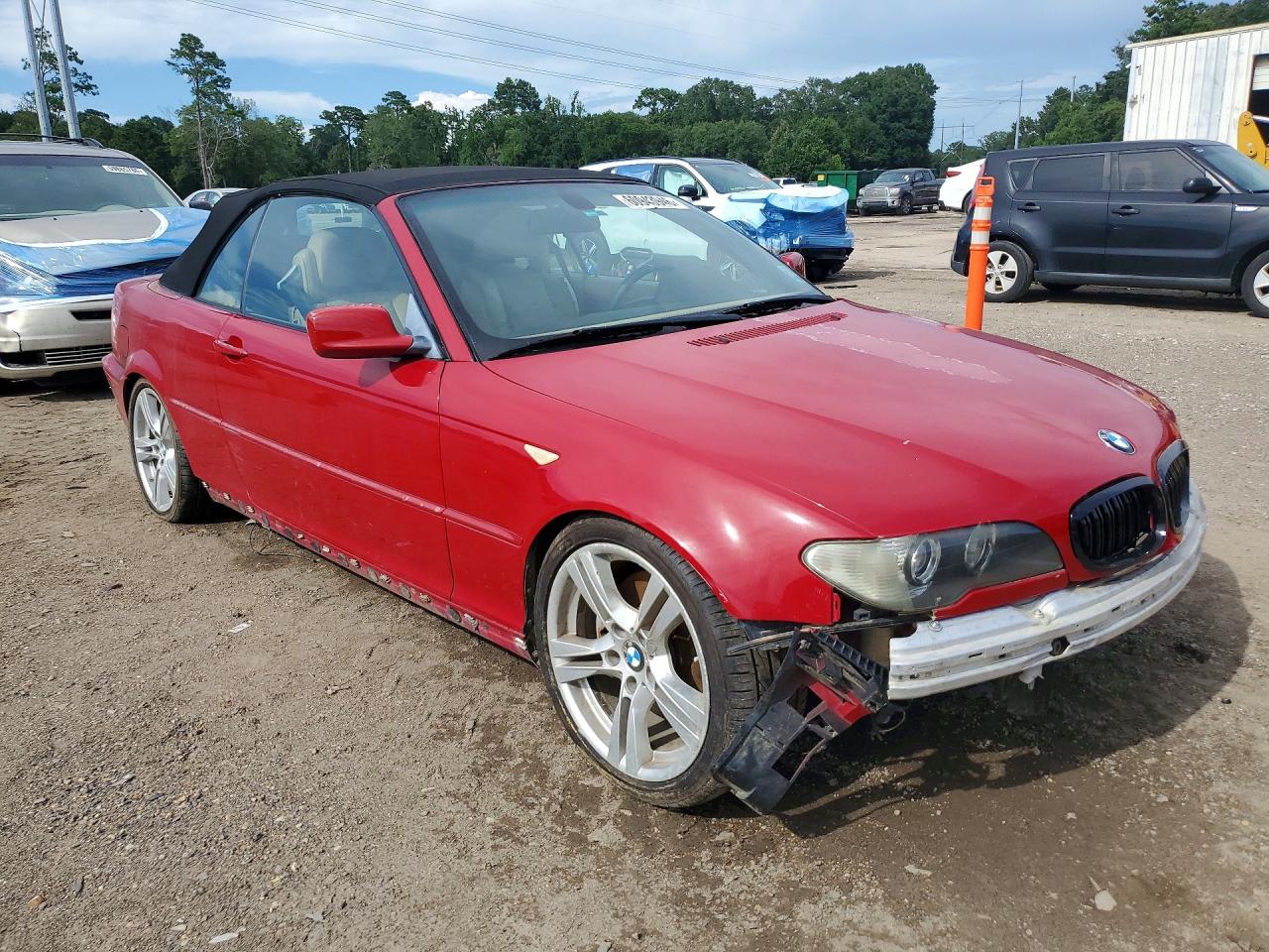 2004 Bmw 330 Ci Red vin: WBABW53444PL47019