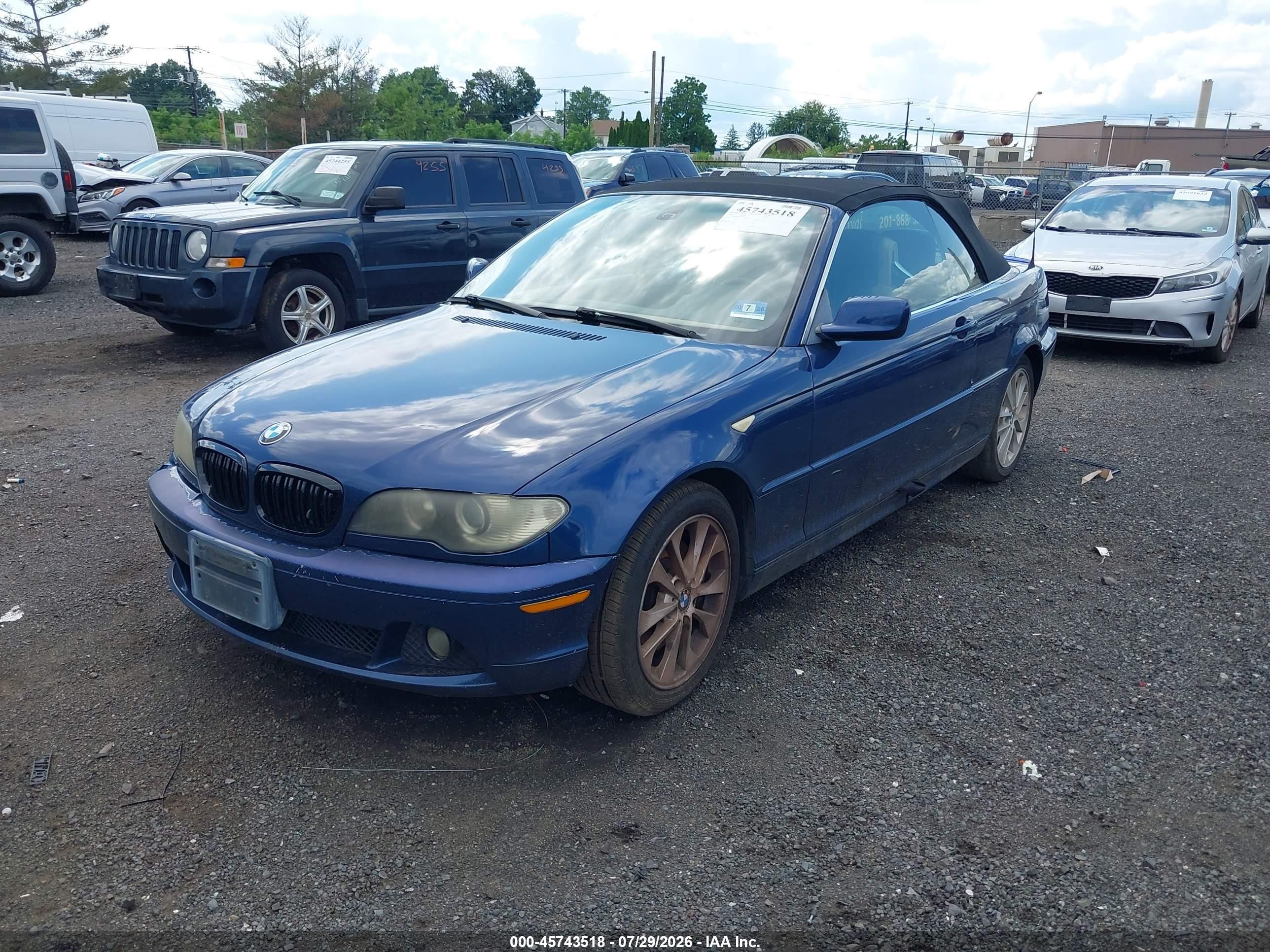 2005 Bmw 330ci   Синий vin: WBABW53445PL50956