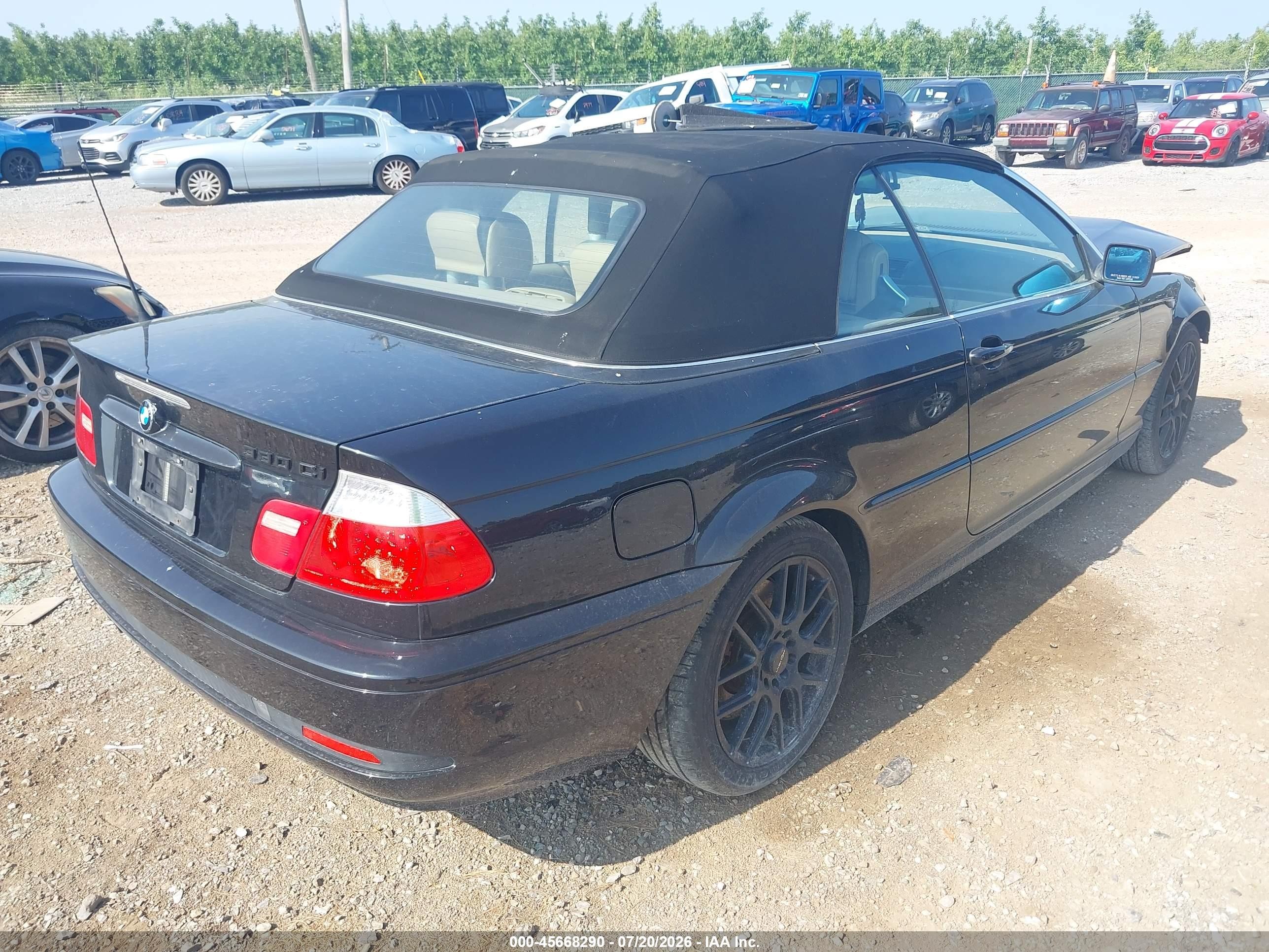 2006 Bmw 330ci Black vin: WBABW53446PZ40625