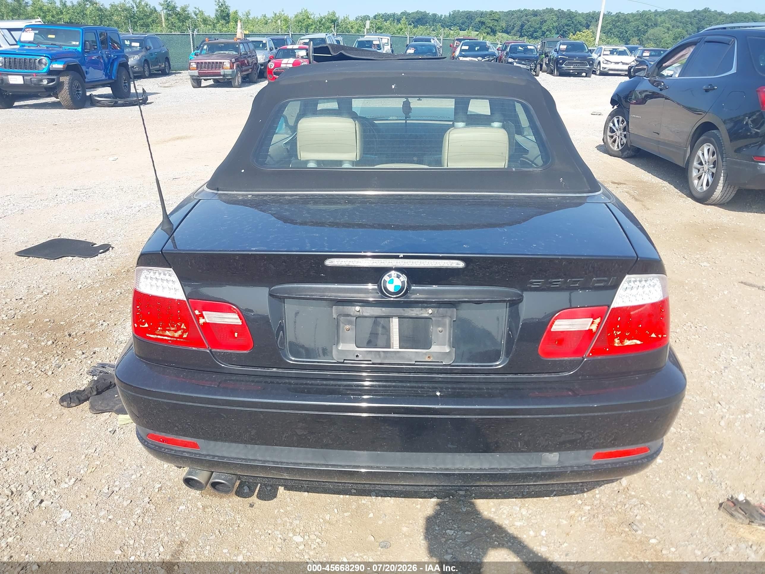 2006 Bmw 330ci Black vin: WBABW53446PZ40625