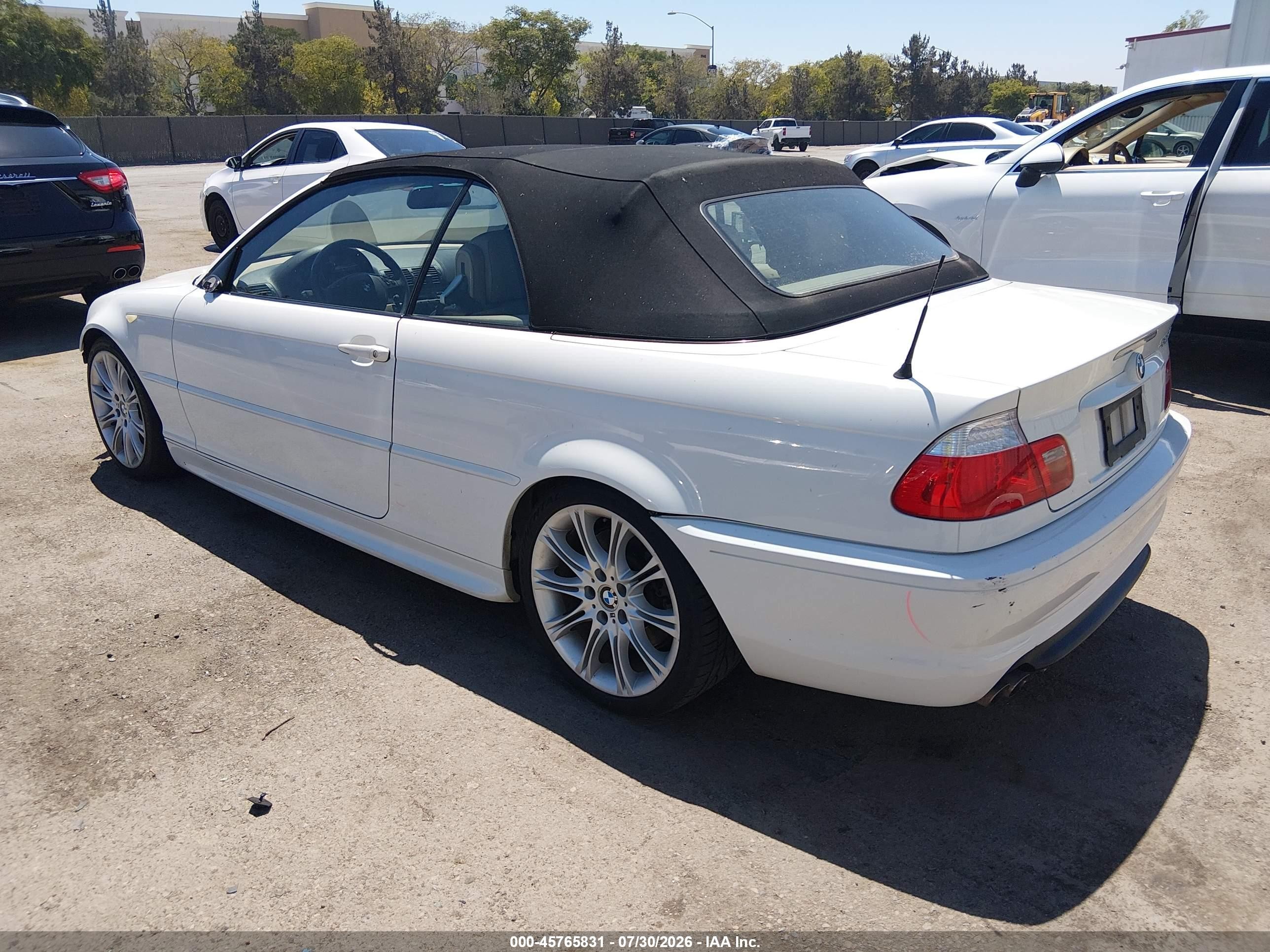 2006 Bmw 330ci   White vin: WBABW53466PZ42148