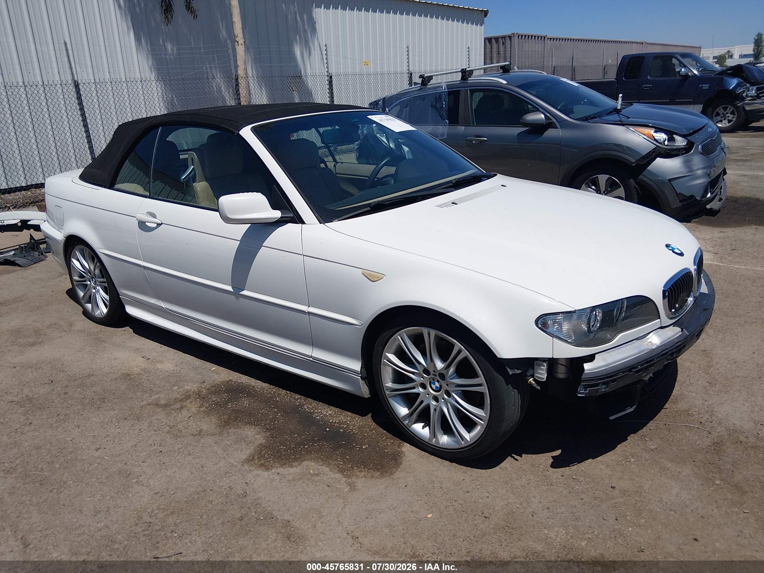2006 Bmw 330ci   White vin: WBABW53466PZ42148