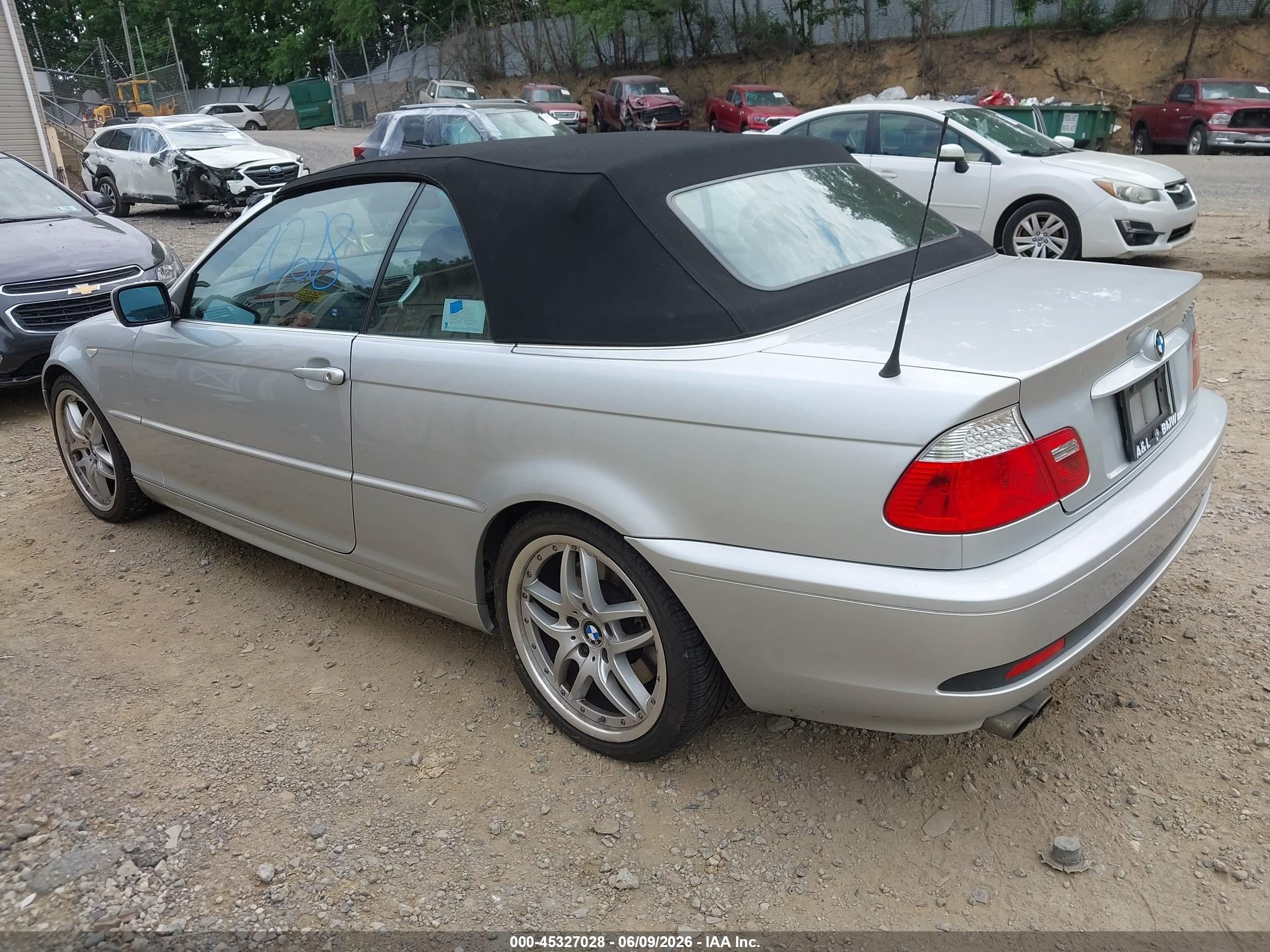 2004 Bmw 330ci   Silver vin: WBABW53474PJ94748