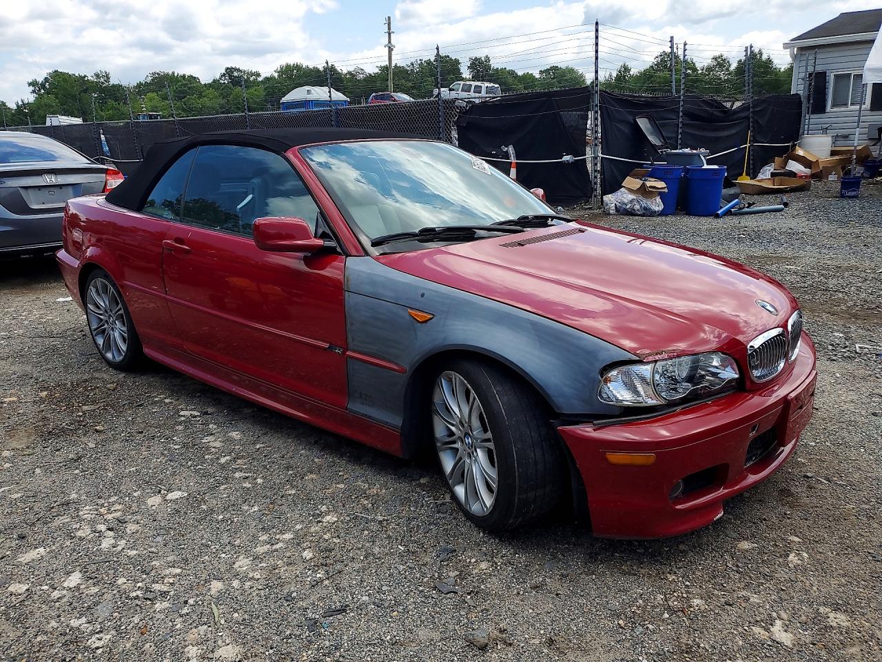 2005 Bmw 330 Ci Red vin: WBABW53475PL53396