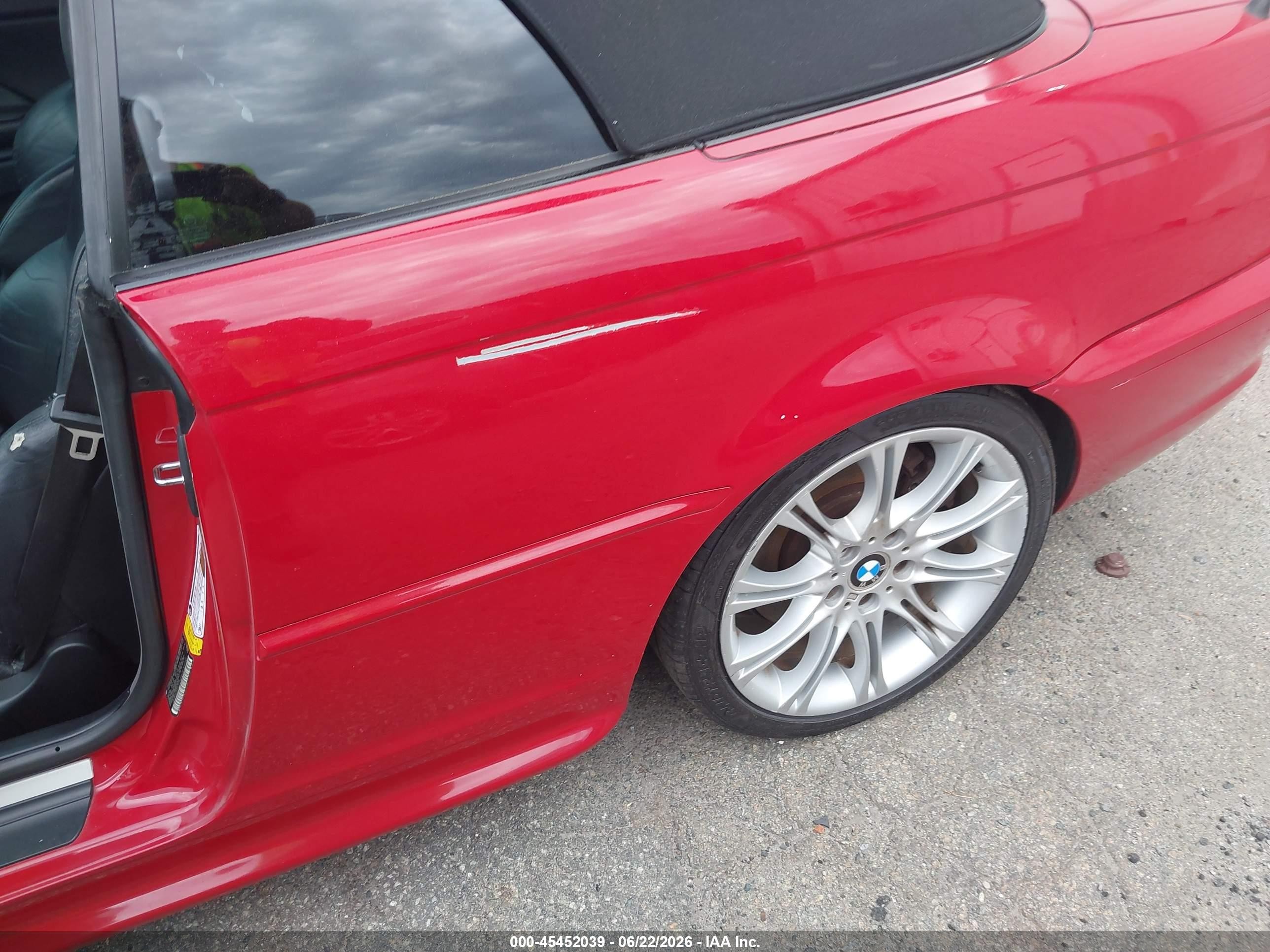2006 Bmw 330ci   Red vin: WBABW53486PL53733