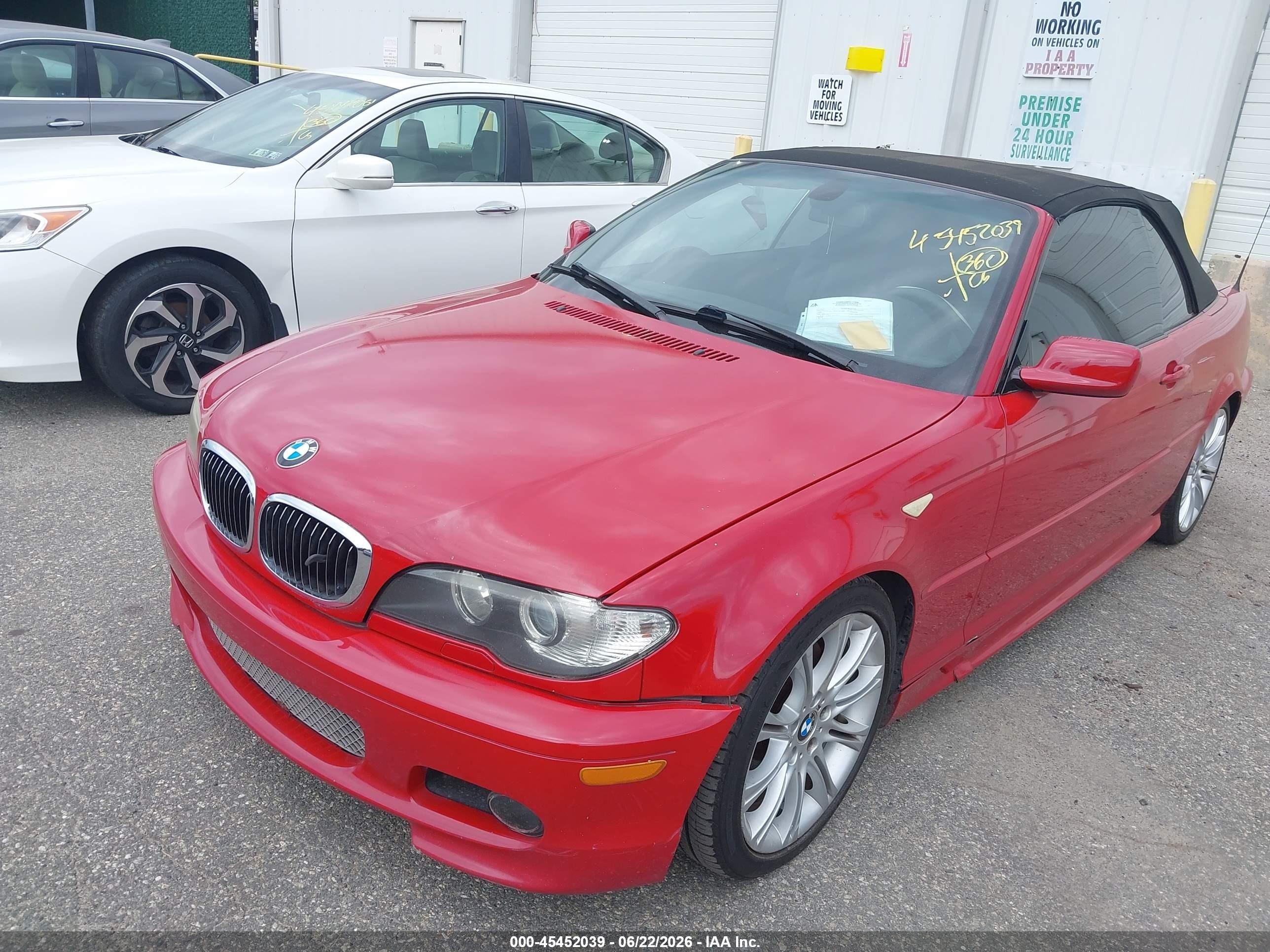 2006 Bmw 330ci   Red vin: WBABW53486PL53733