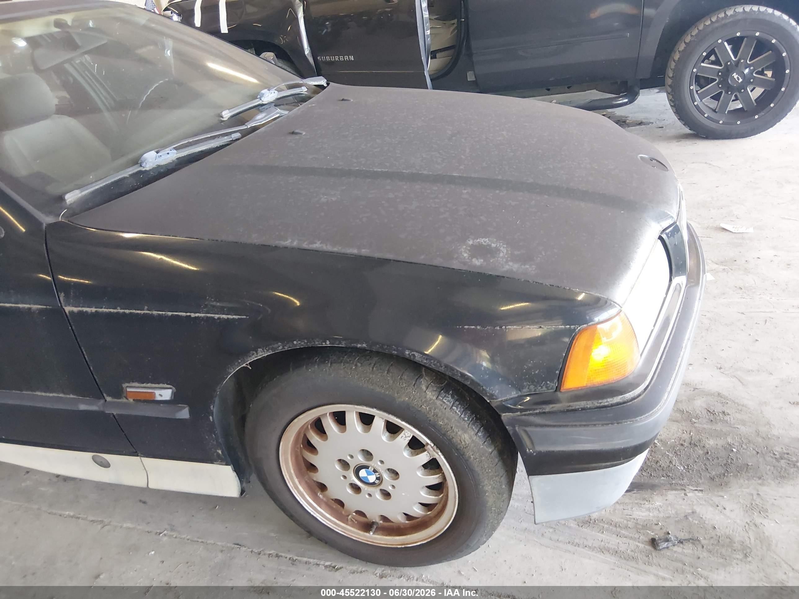 1994 Bmw 325 I Automatic Black vin: WBACB4325RFM02647