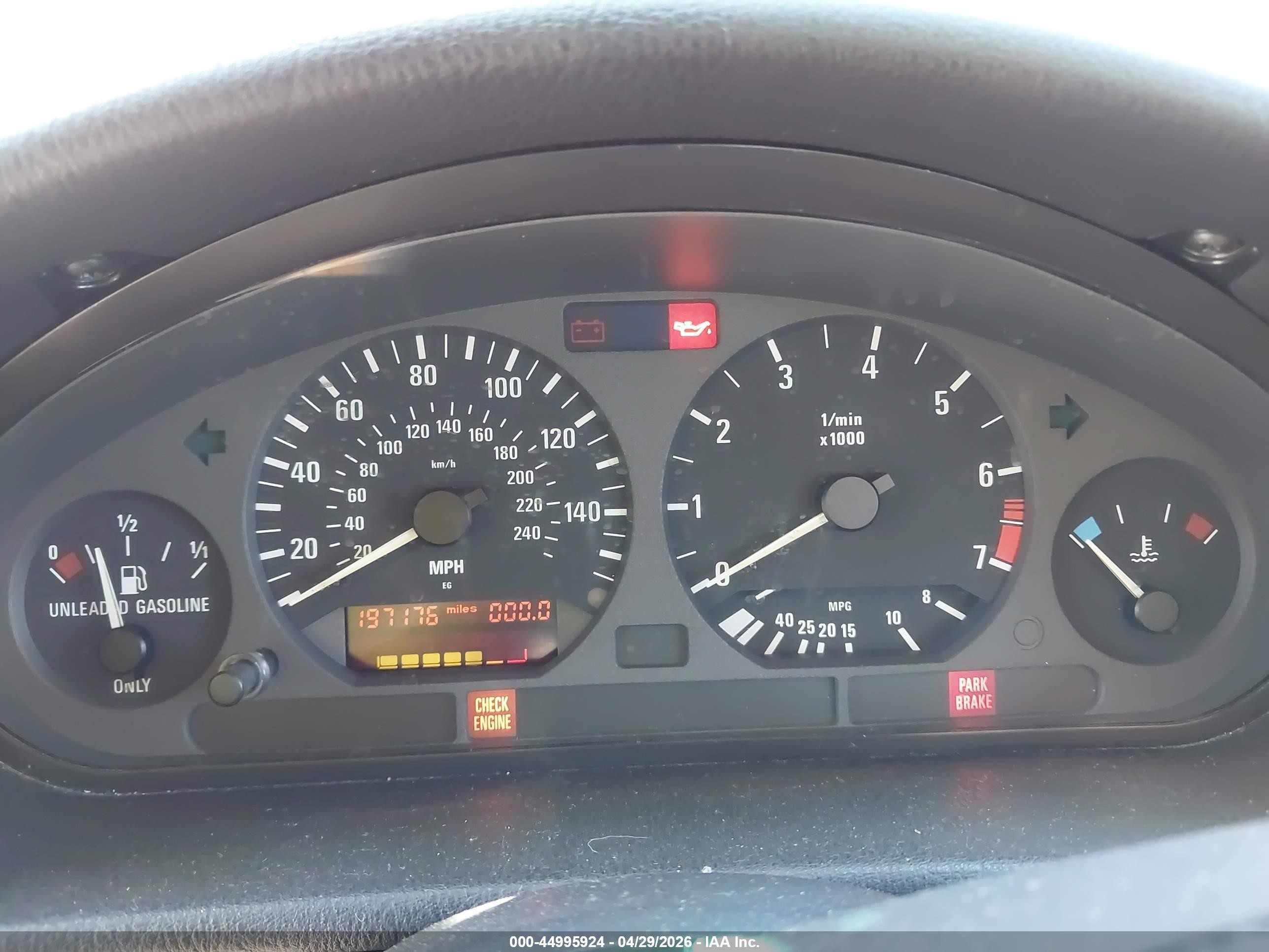 1996 Bmw 328 I Automatic Burgundy vin: WBACD4322TAV36045