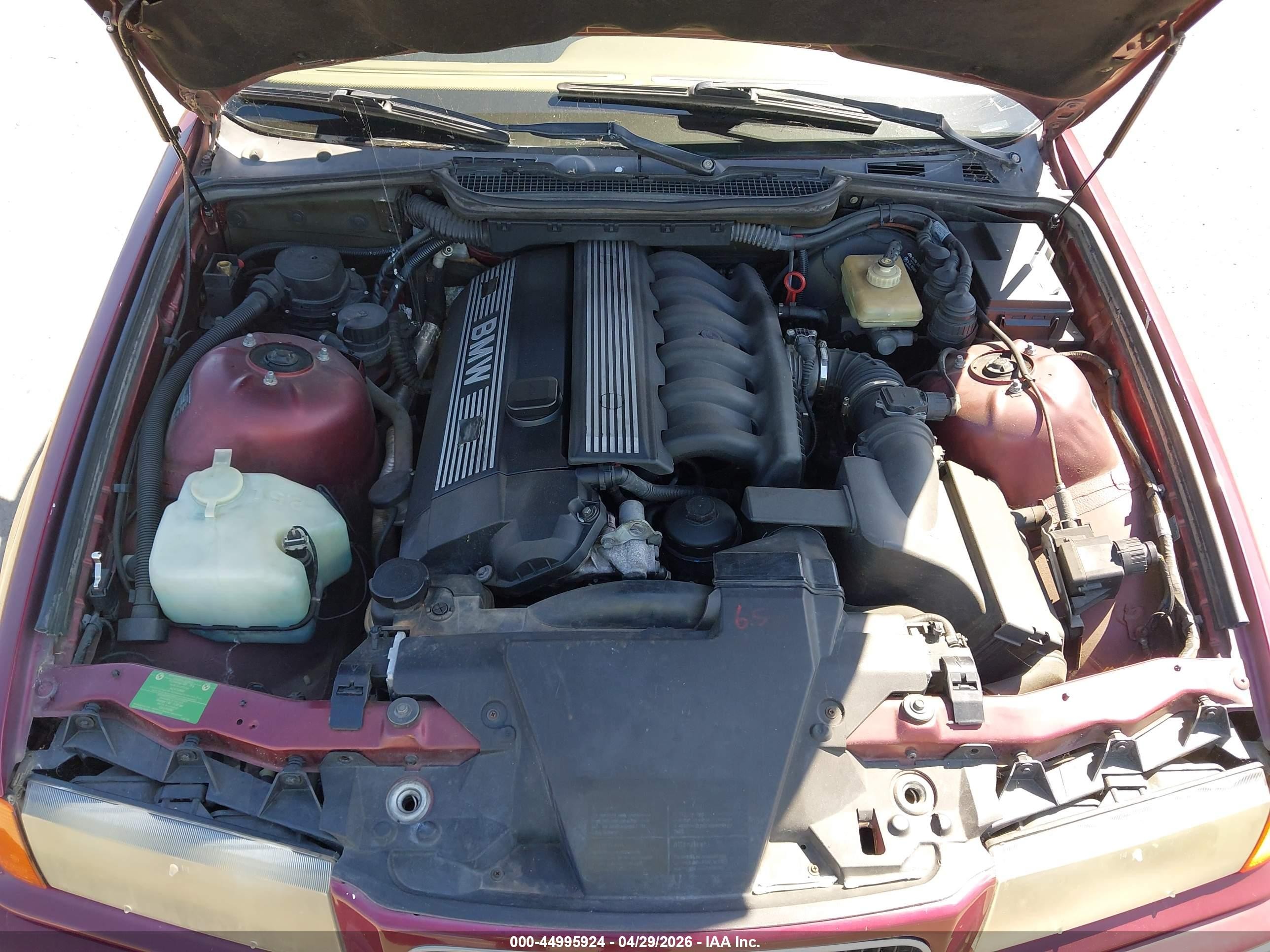 1996 Bmw 328 I Automatic Burgundy vin: WBACD4322TAV36045