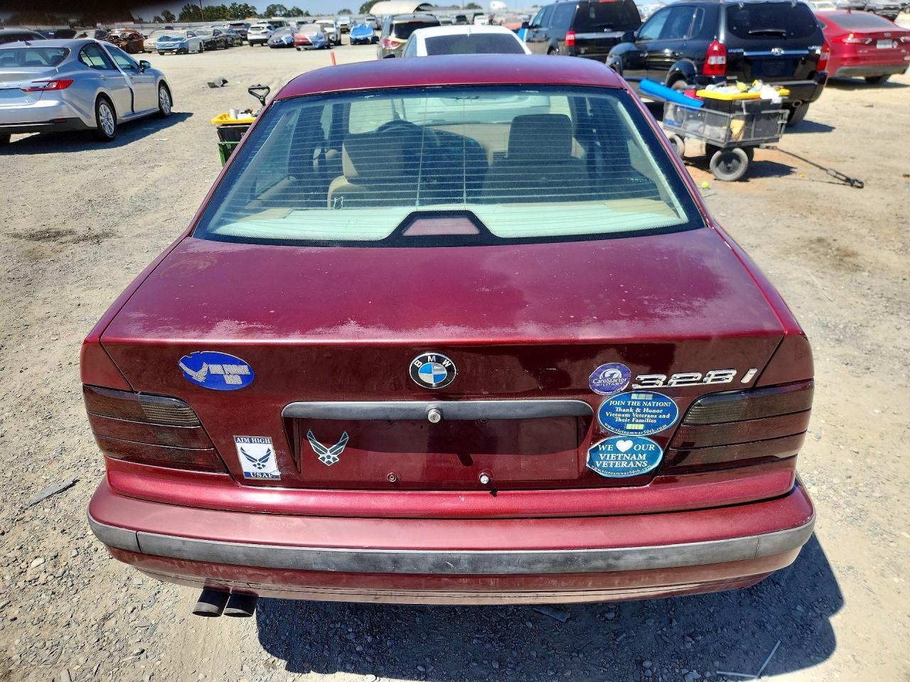 1996 Bmw 328 I Automatic Burgundy vin: WBACD4322TAV36045