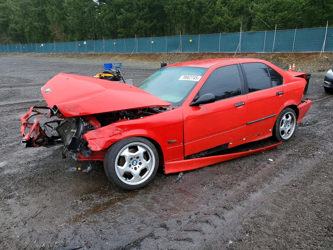 1996 Bmw 328 I Automatic Red vin: WBACD4326TAV39921