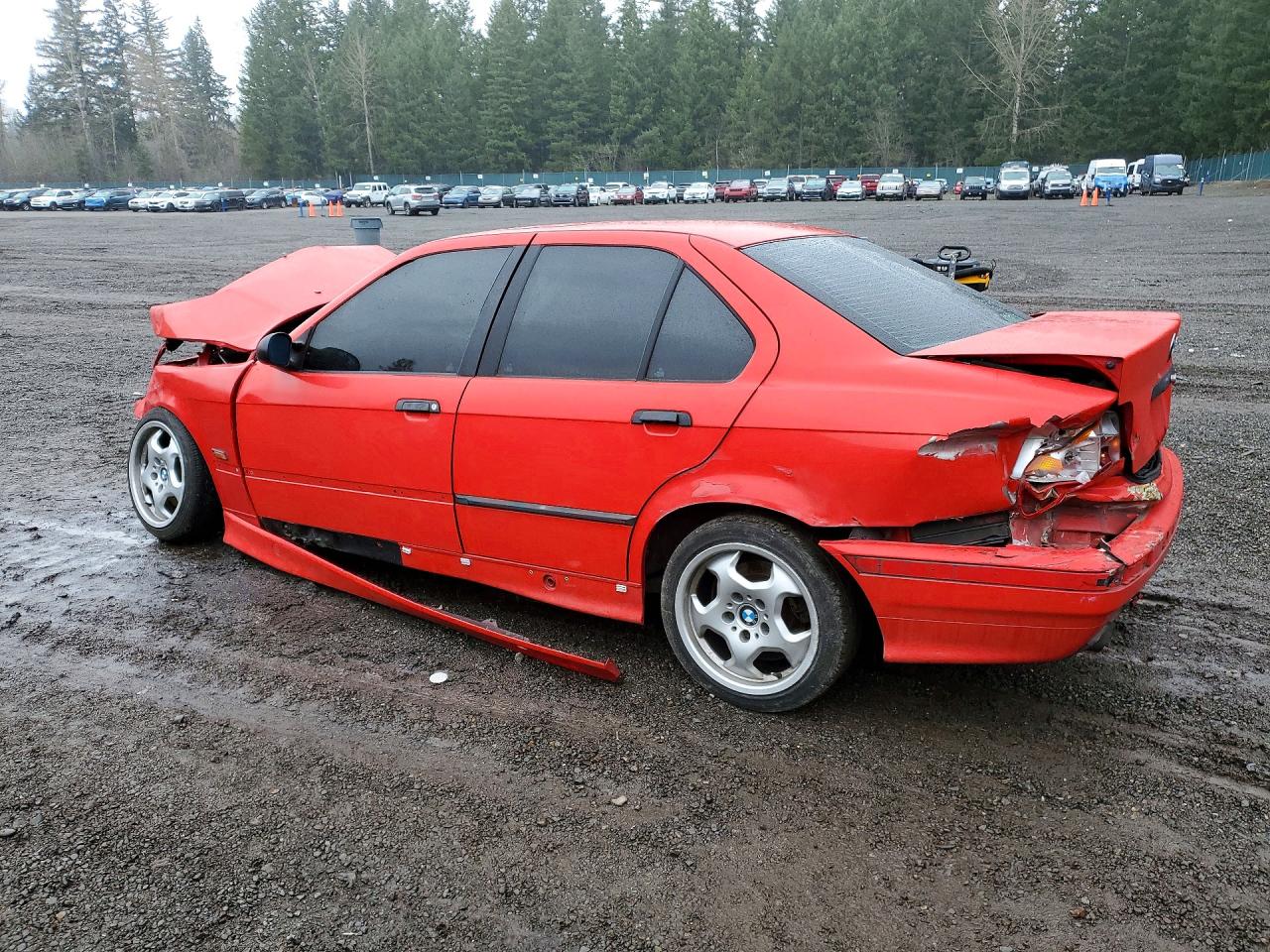 1996 Bmw 328 I Automatic Red vin: WBACD4326TAV39921
