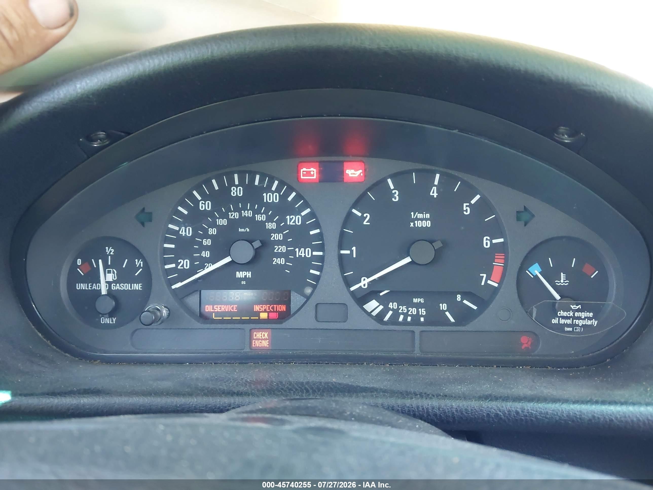 1998 Bmw 328i   Silver vin: WBACD4326WAV64600