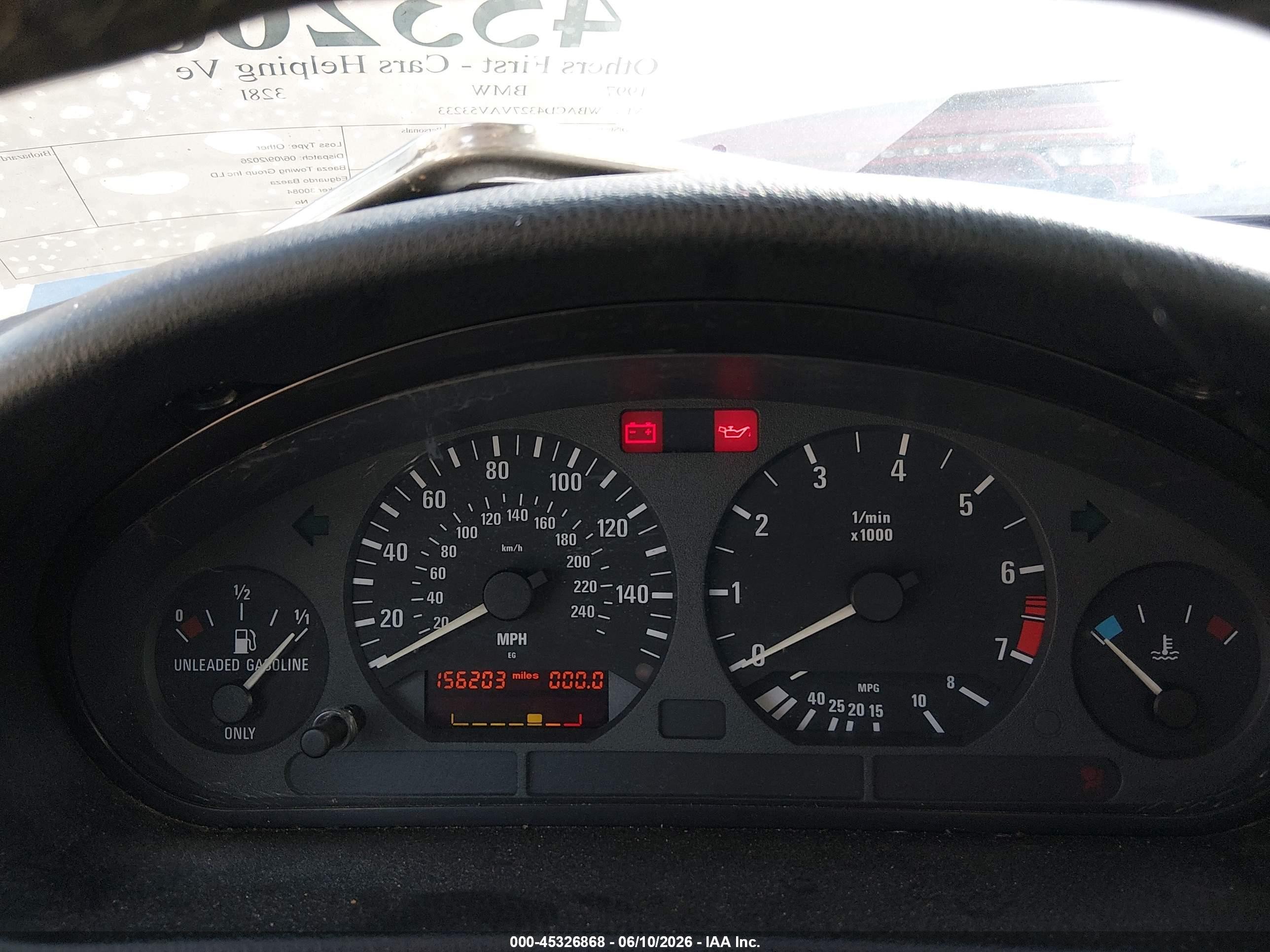 1997 Bmw 328i   Silver vin: WBACD4327VAV53233