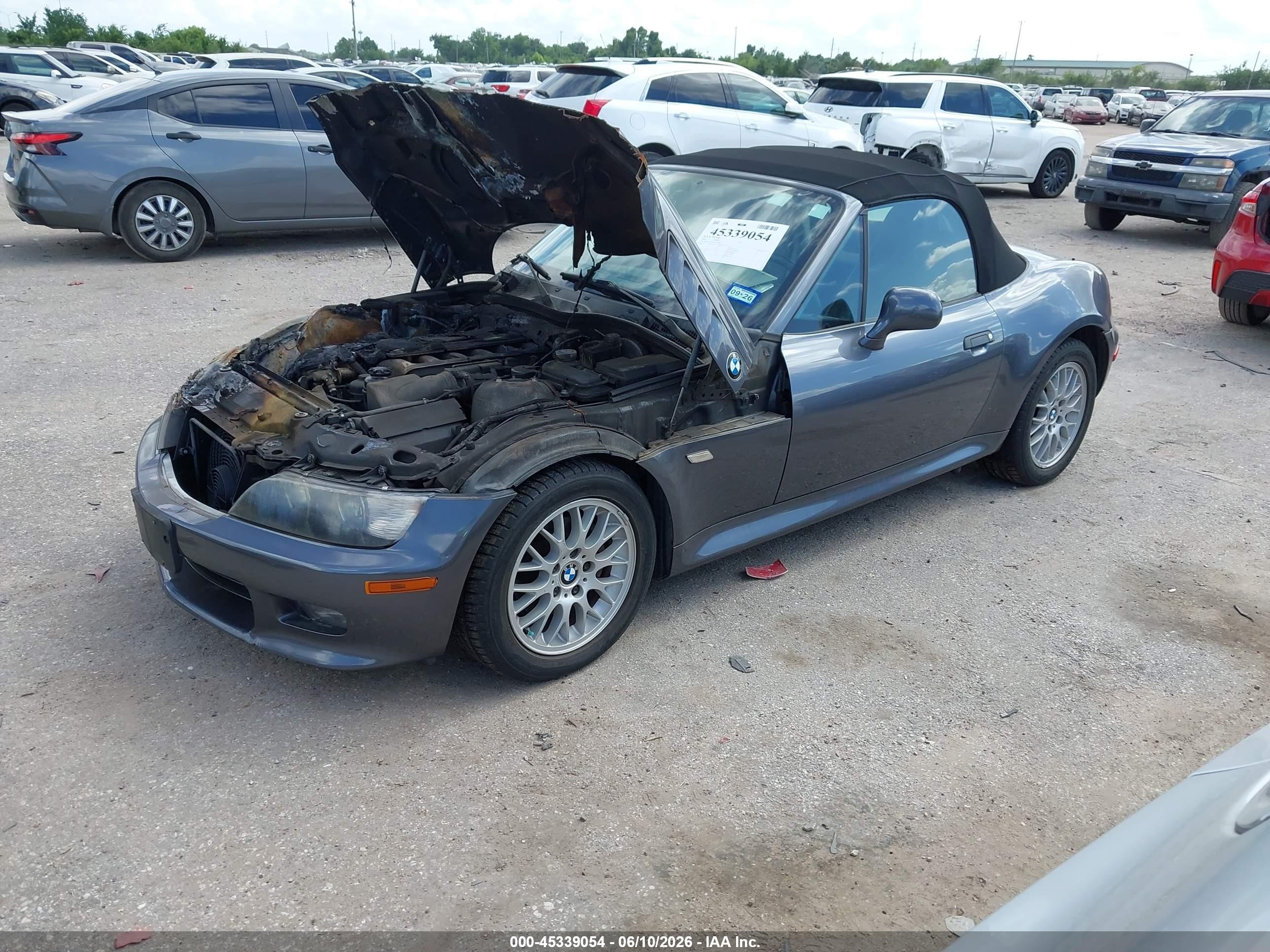 2000 Bmw Z3 2.8 Синий vin: WBACH3349YLF72006