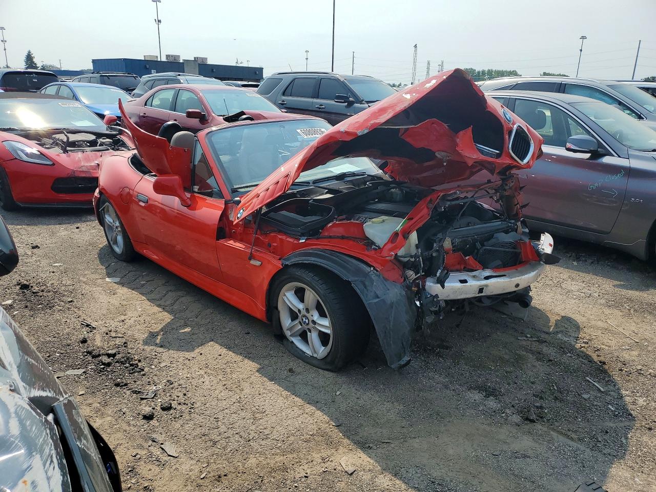 2001 Bmw Z3 Red vin: WBACN33421LK49346