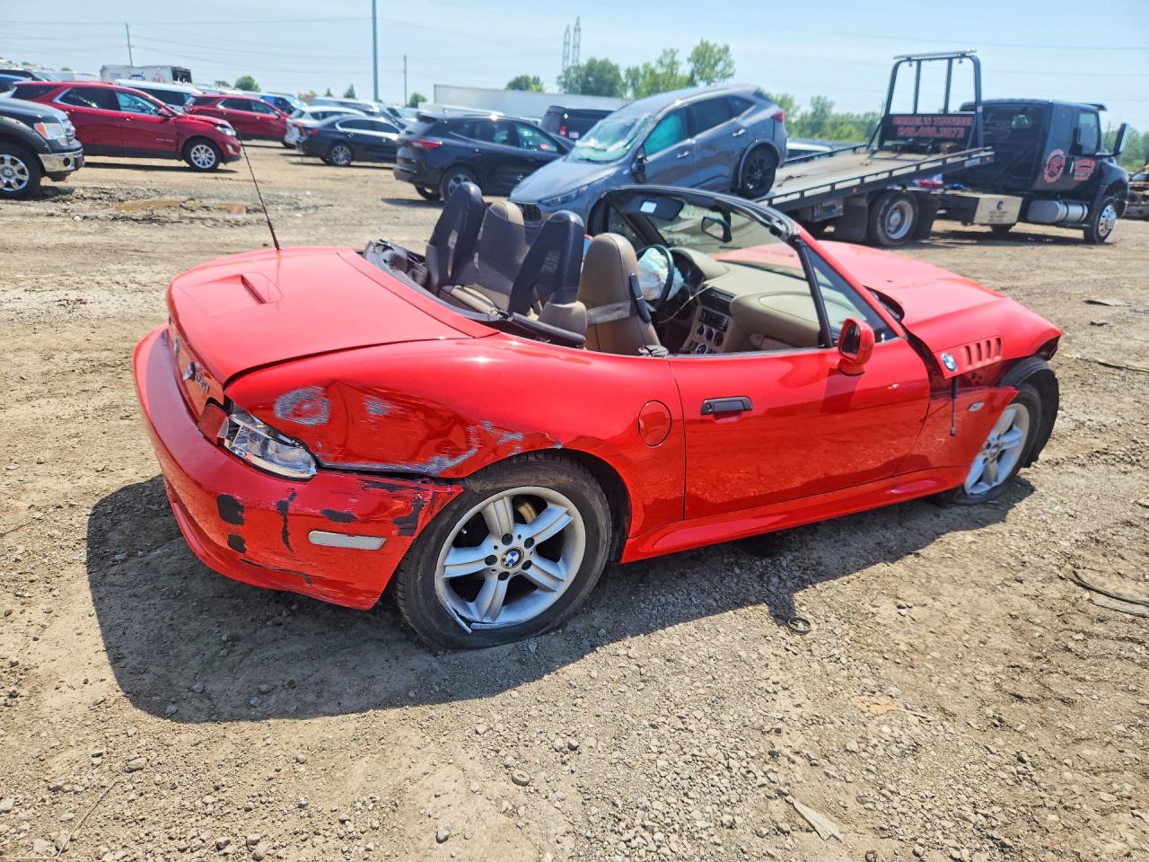 2001 Bmw Z3 Red vin: WBACN33421LK49346
