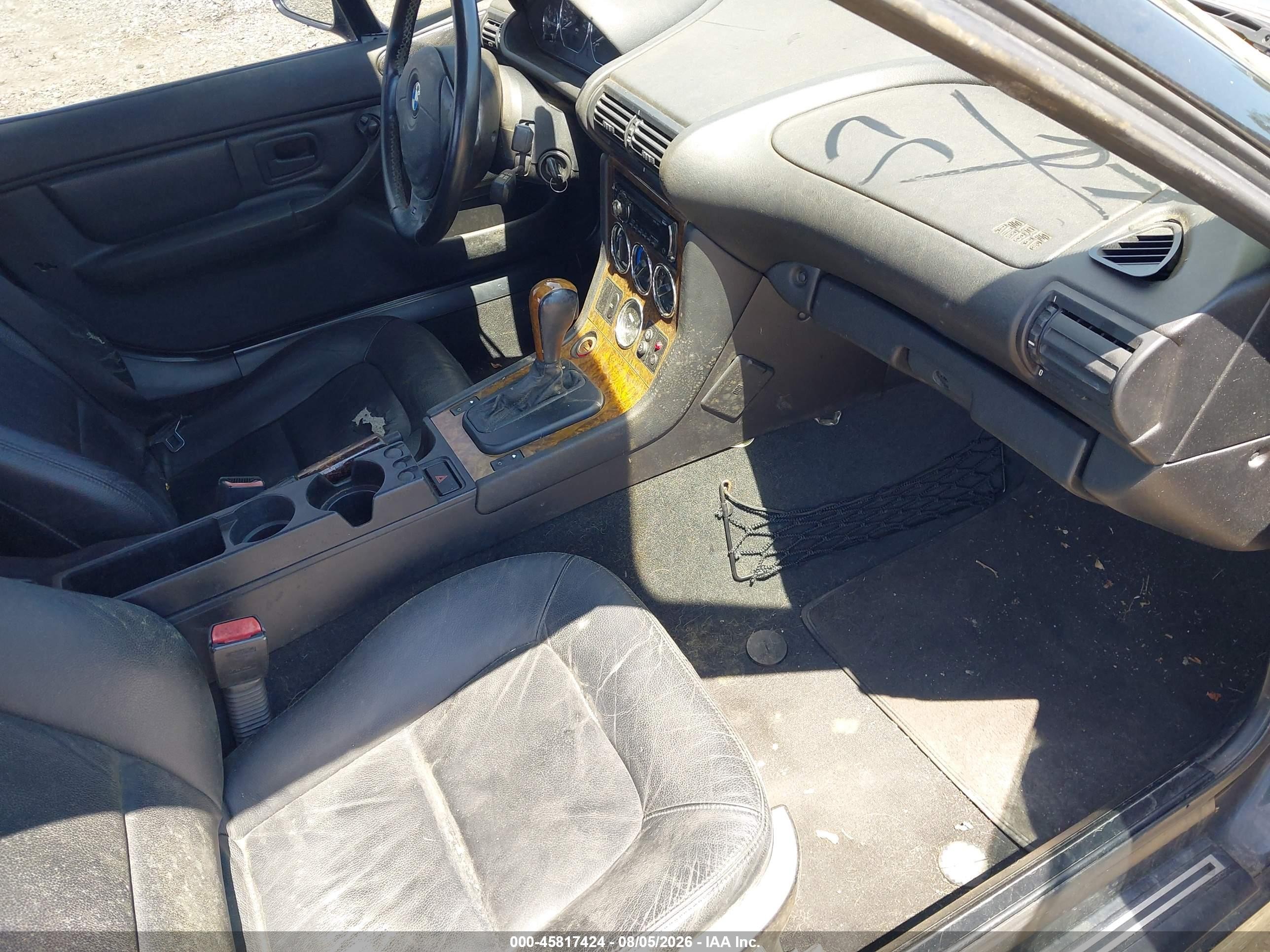 2001 Bmw Z3 2.5i Черный vin: WBACN33441LM00140