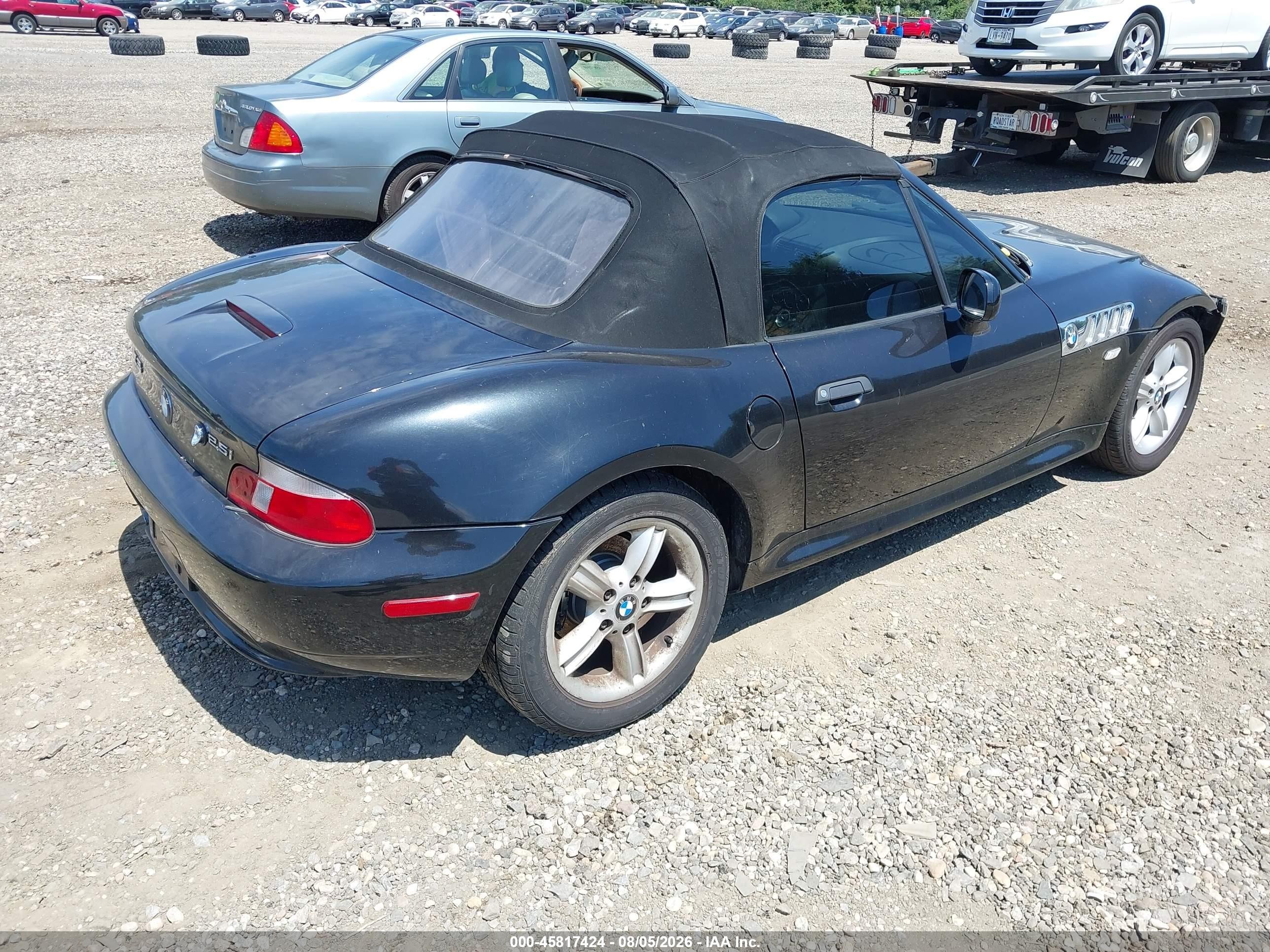2001 Bmw Z3 2.5i Черный vin: WBACN33441LM00140