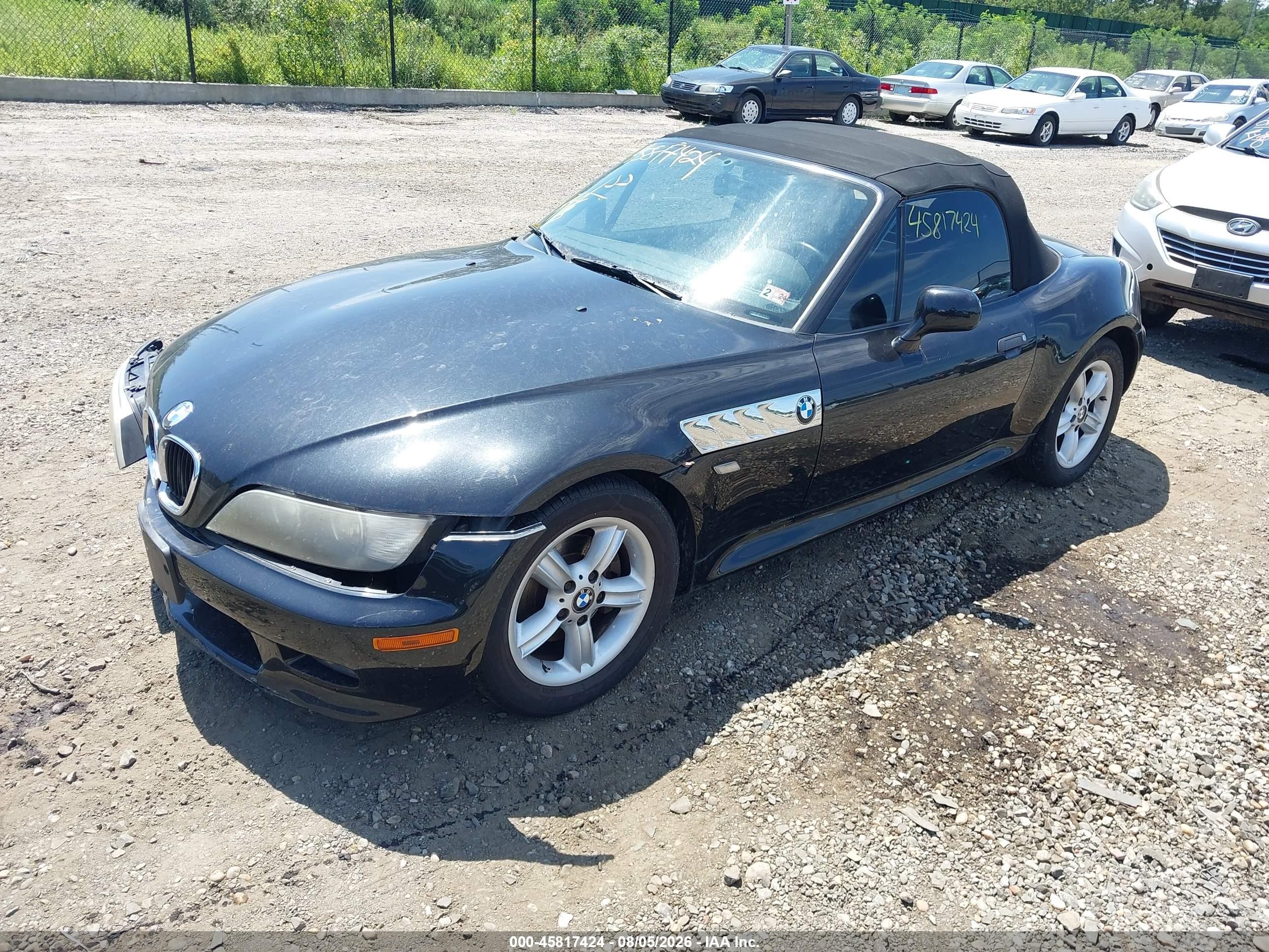 2001 Bmw Z3 2.5i Черный vin: WBACN33441LM00140
