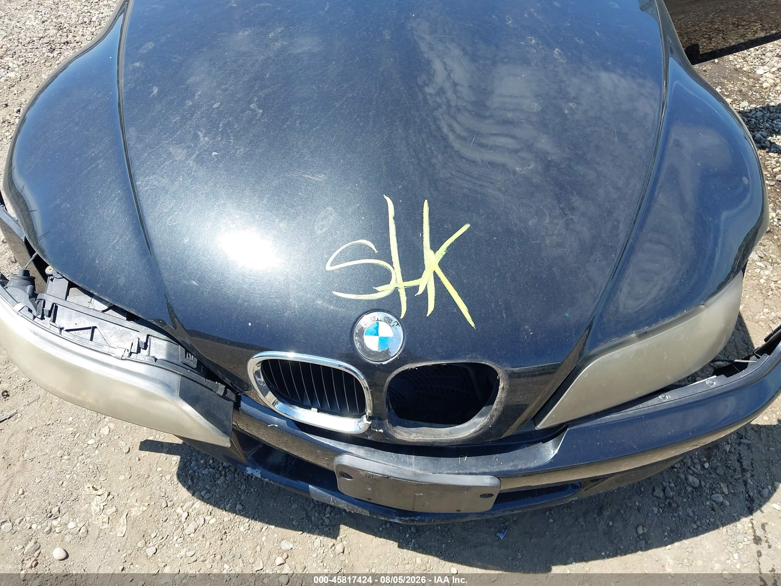 2001 Bmw Z3 2.5i Черный vin: WBACN33441LM00140